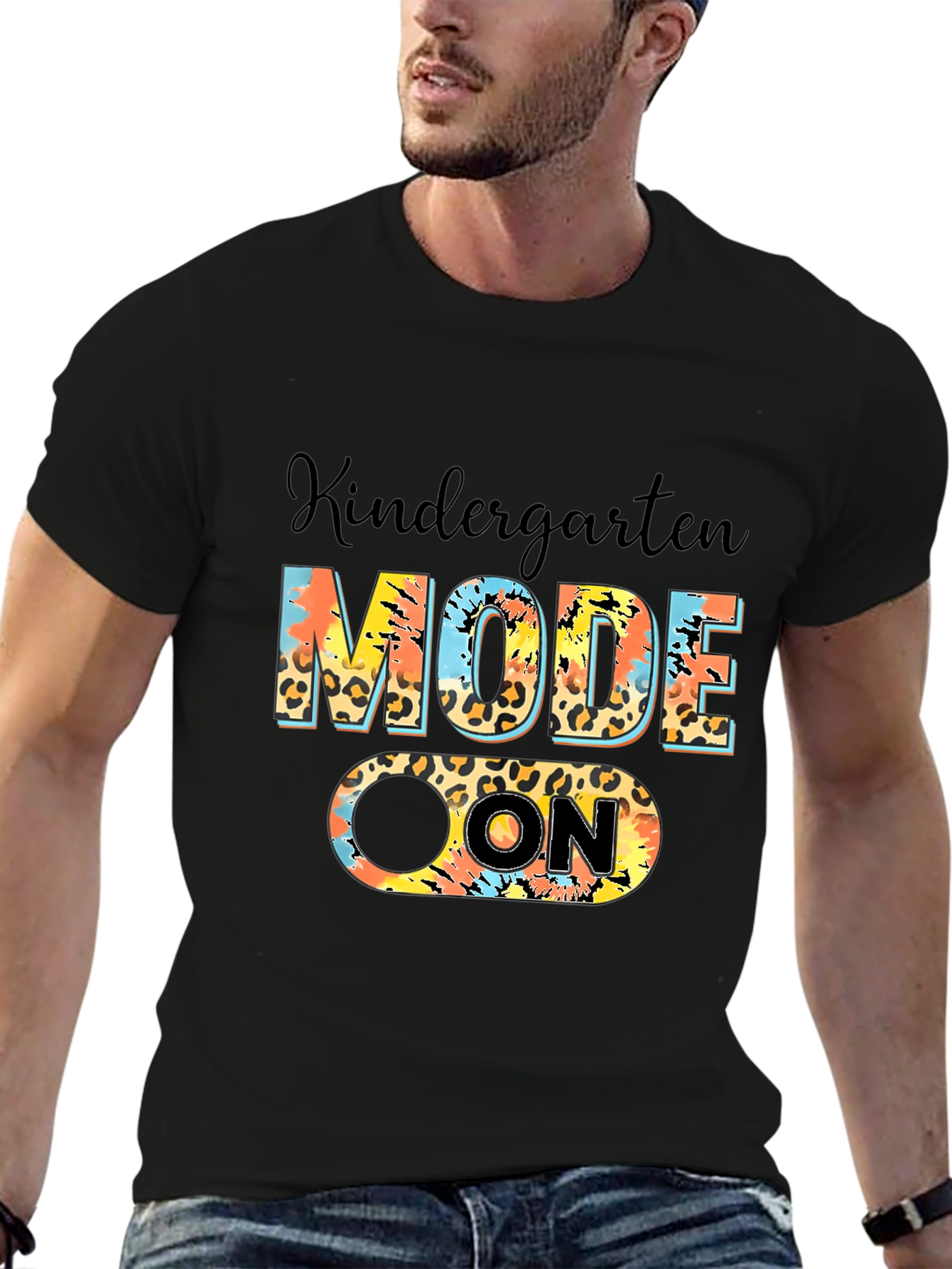 Kindergarten Mode On Black T-Shirt