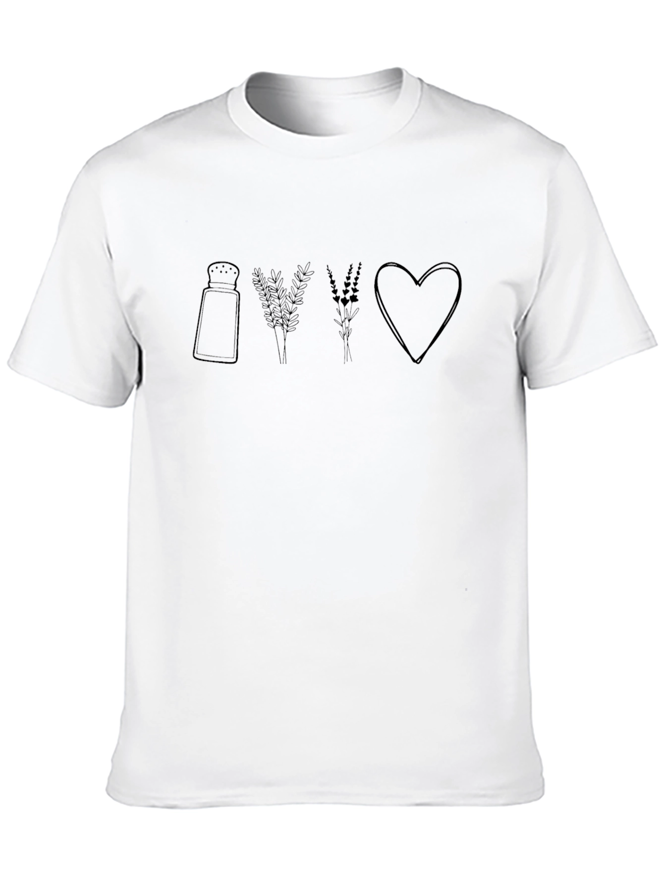 Salt Lavender Love Black T-Shirt