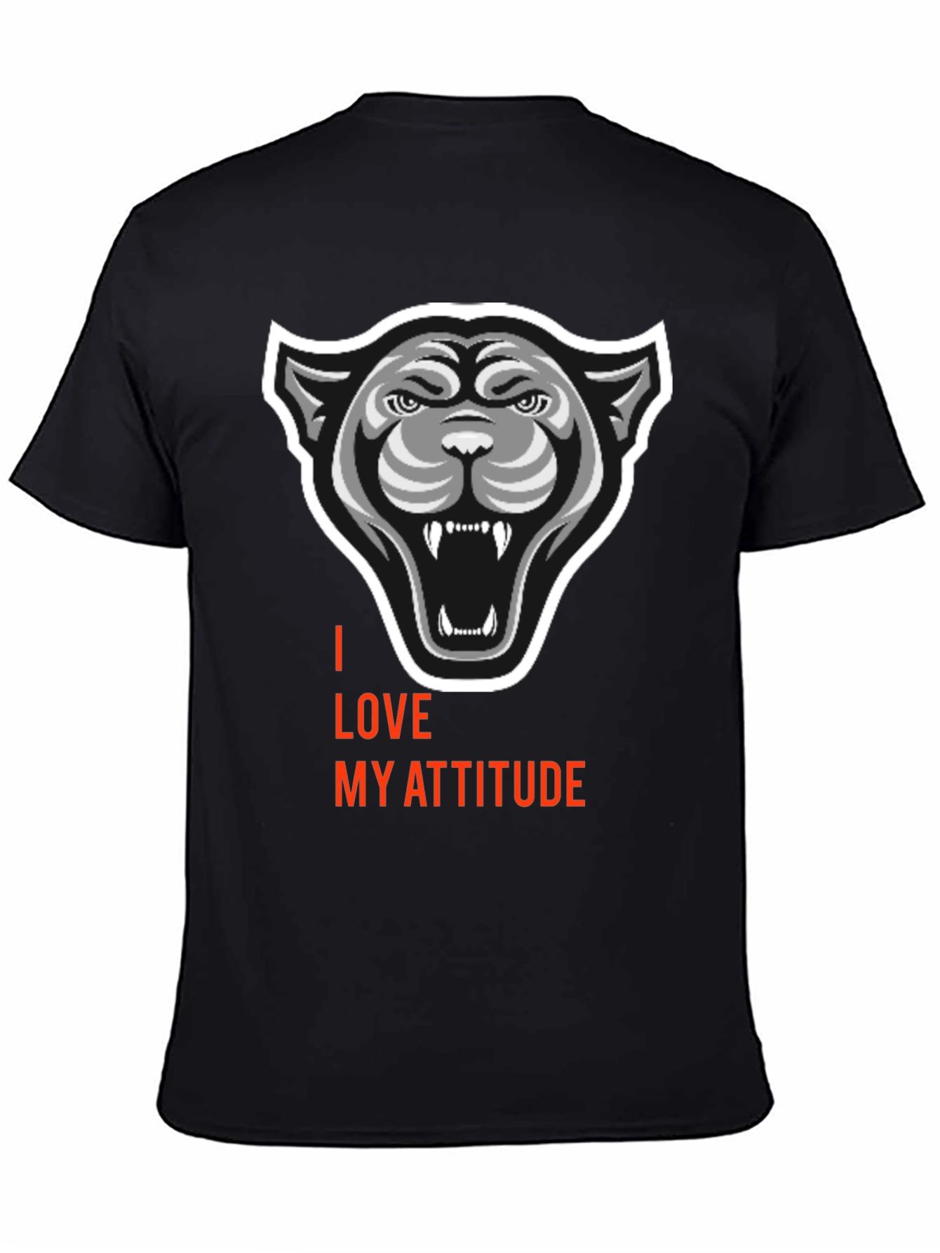 I Love My Attitude Black Graphic Tee