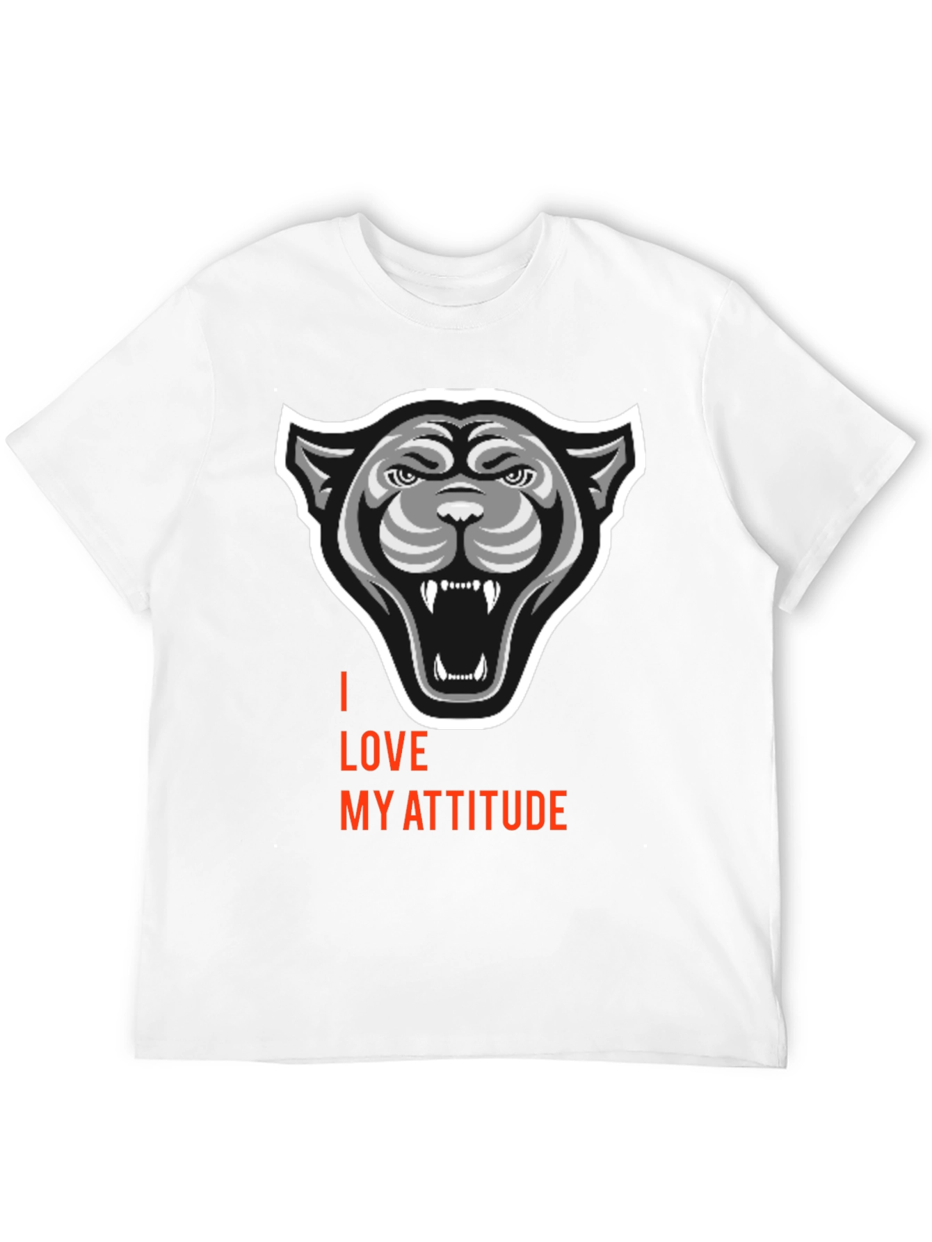 I Love My Attitude Black Graphic Tee