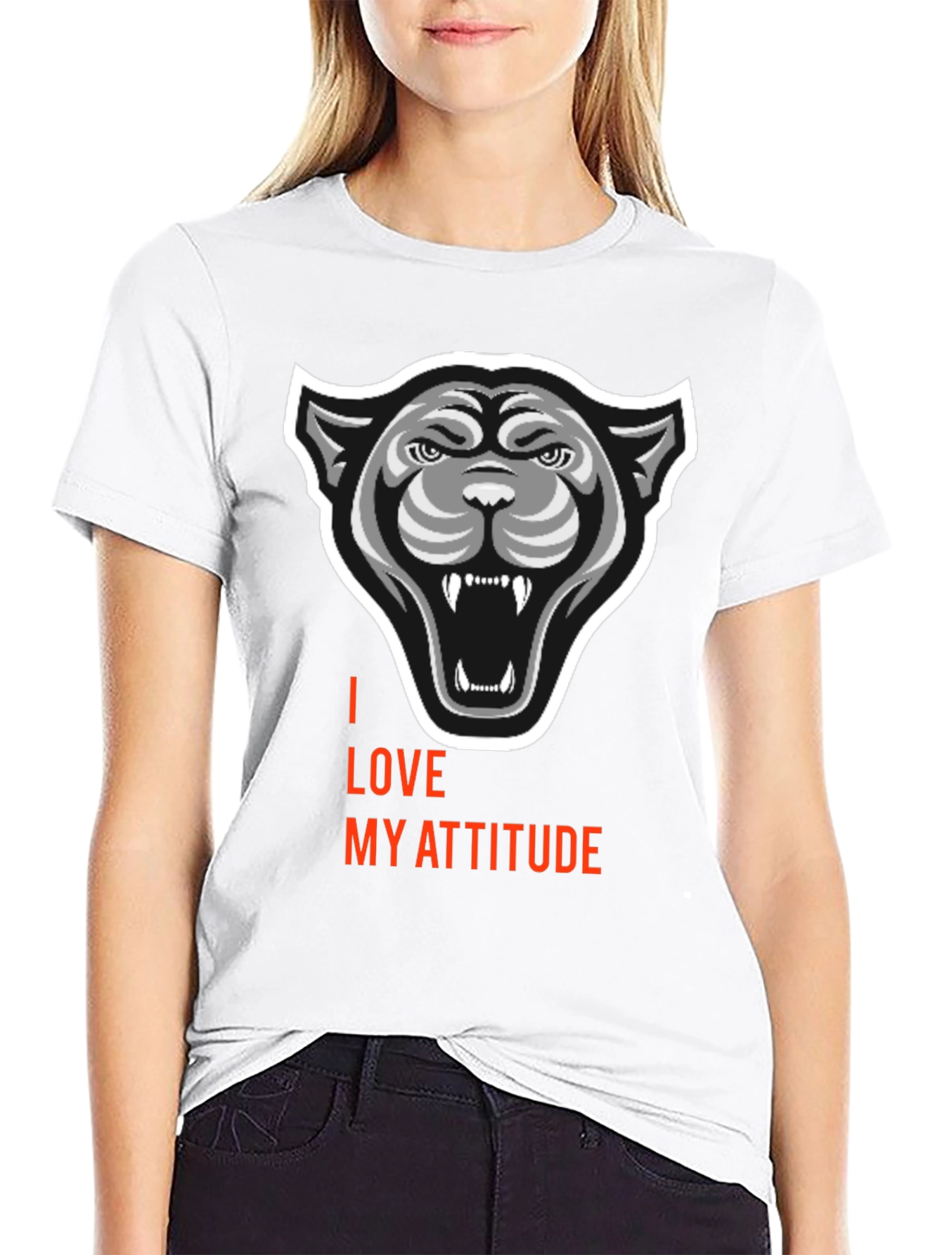 I Love My Attitude Black Graphic Tee