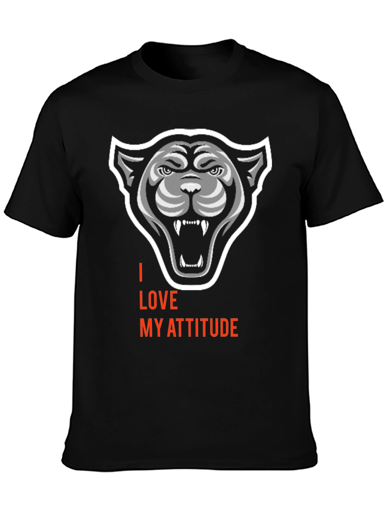 I Love My Attitude Black Graphic Tee