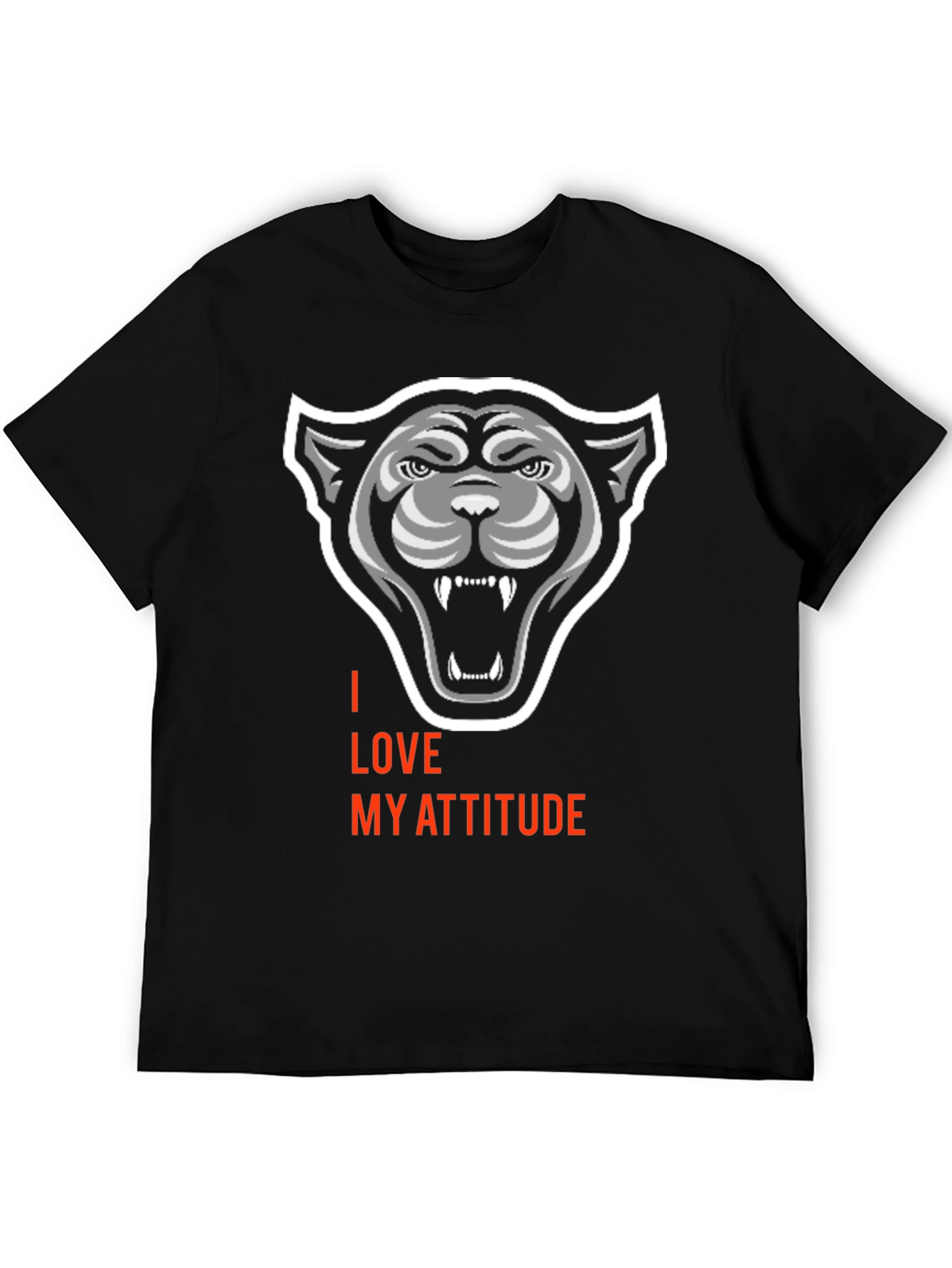 I Love My Attitude Black Graphic Tee