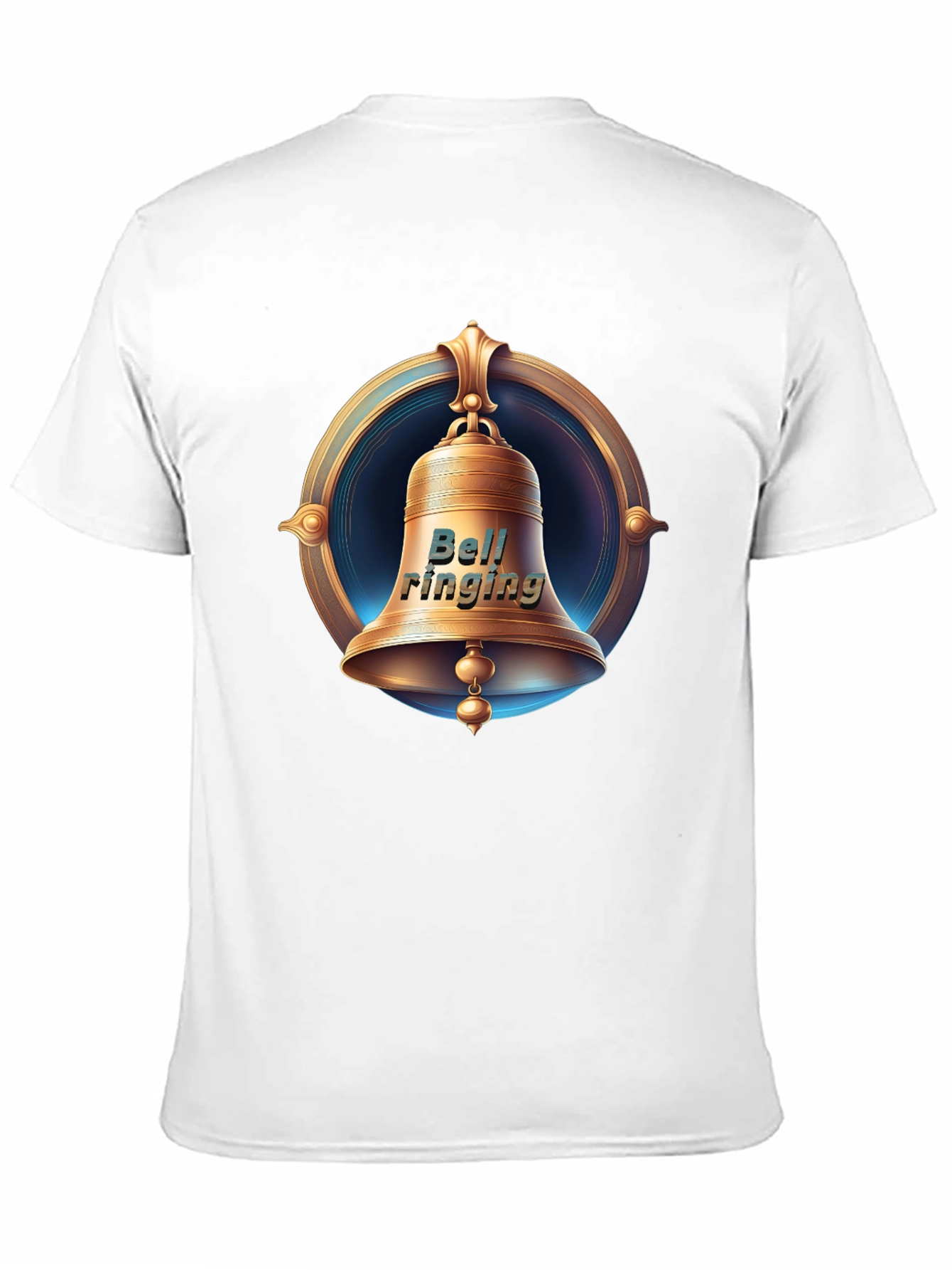 Ringing Bell Graphic Tee - Classic Black Cotton T-Shirt
