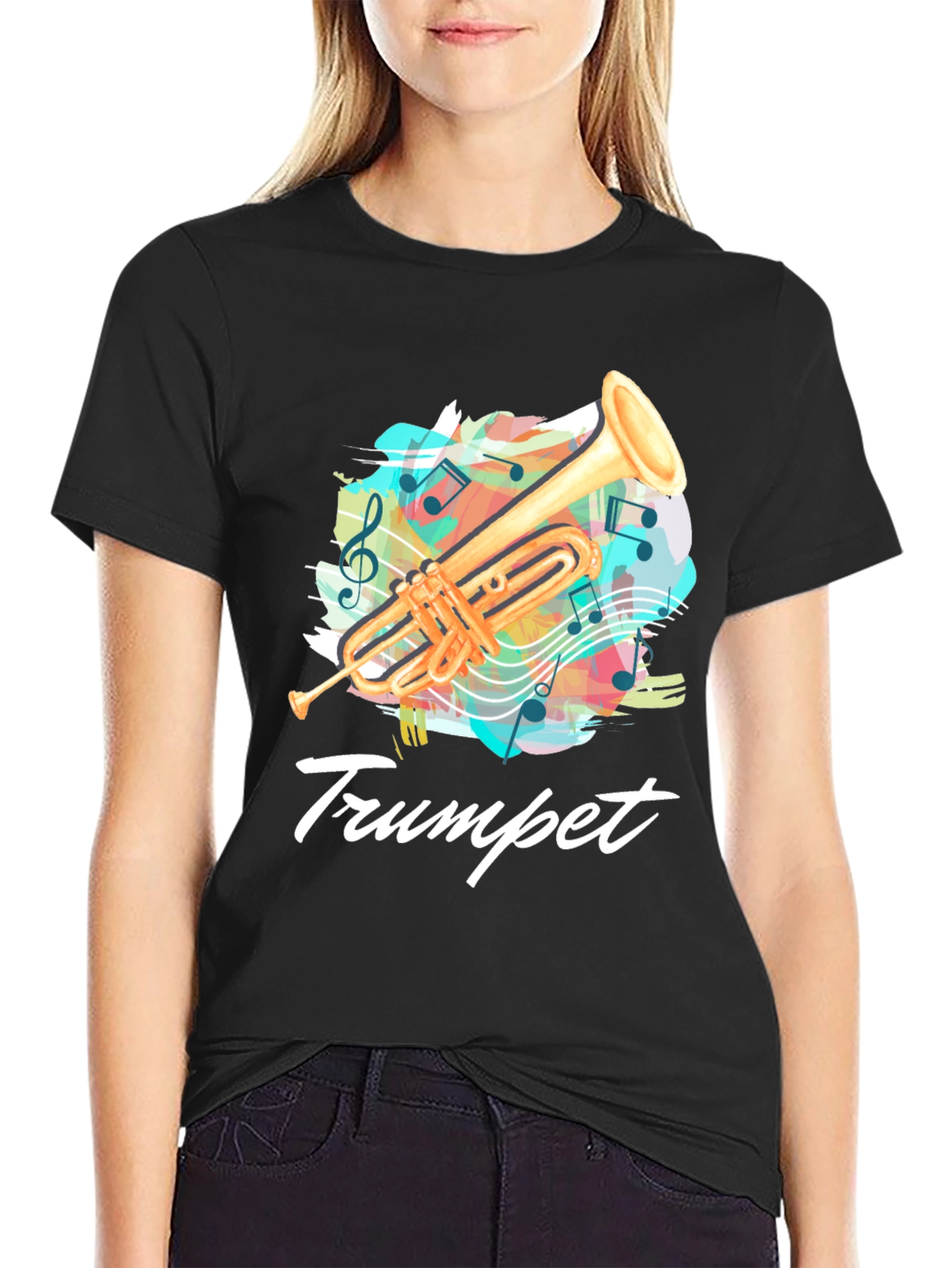 Trumpet Music T-Shirt - Band Instrument Tee