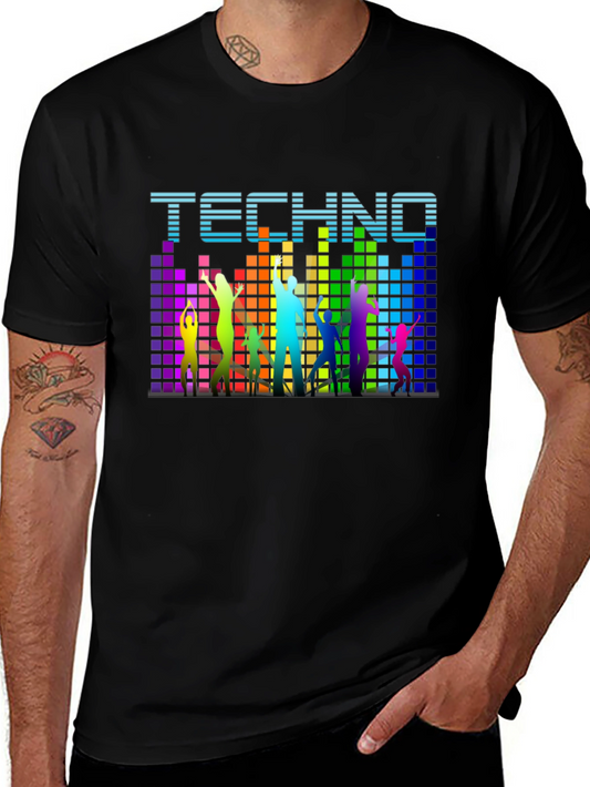 Techno Music T-Shirt - Colorful Design