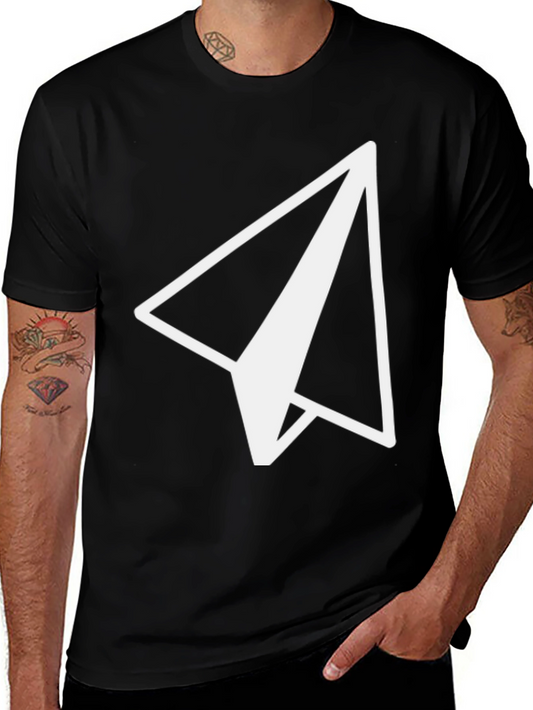 Paper Airplane Graphic Tee - Modern Minimalist Style