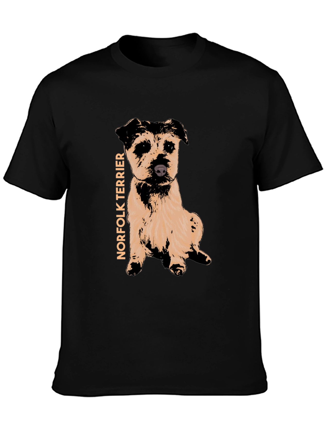 Norfolk Terrier Graphic T-Shirt - Black