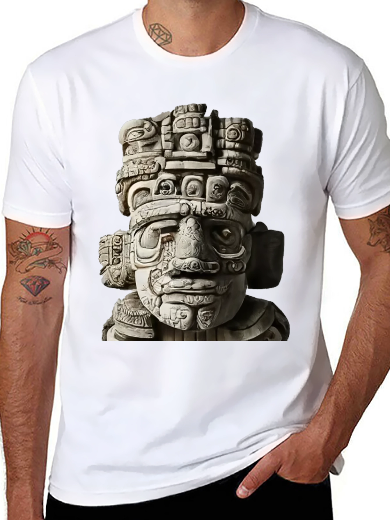 Mayan Idol Graphic Tee - Cool Culture T-Shirt