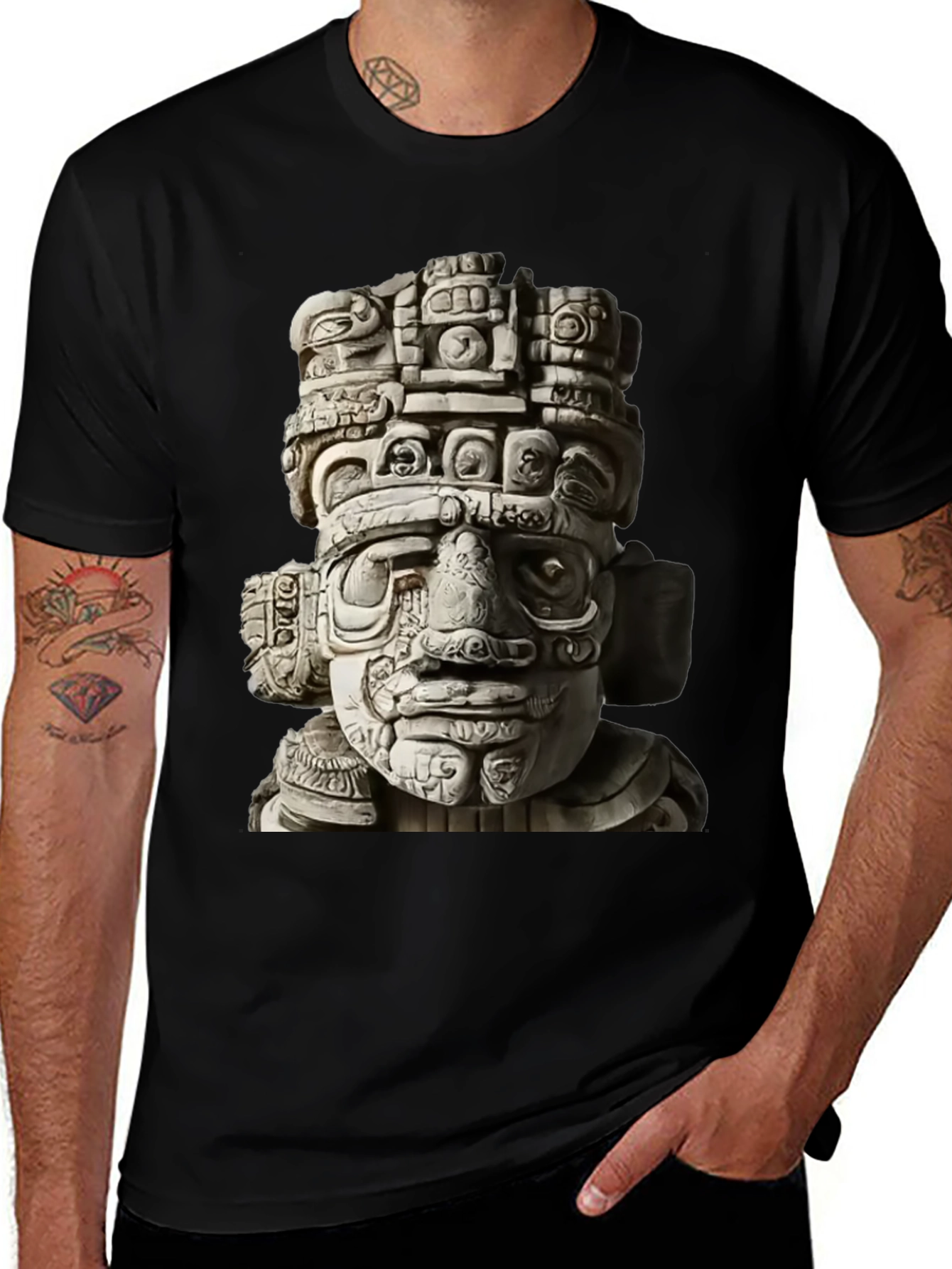 Mayan Idol Graphic Tee - Cool Culture T-Shirt