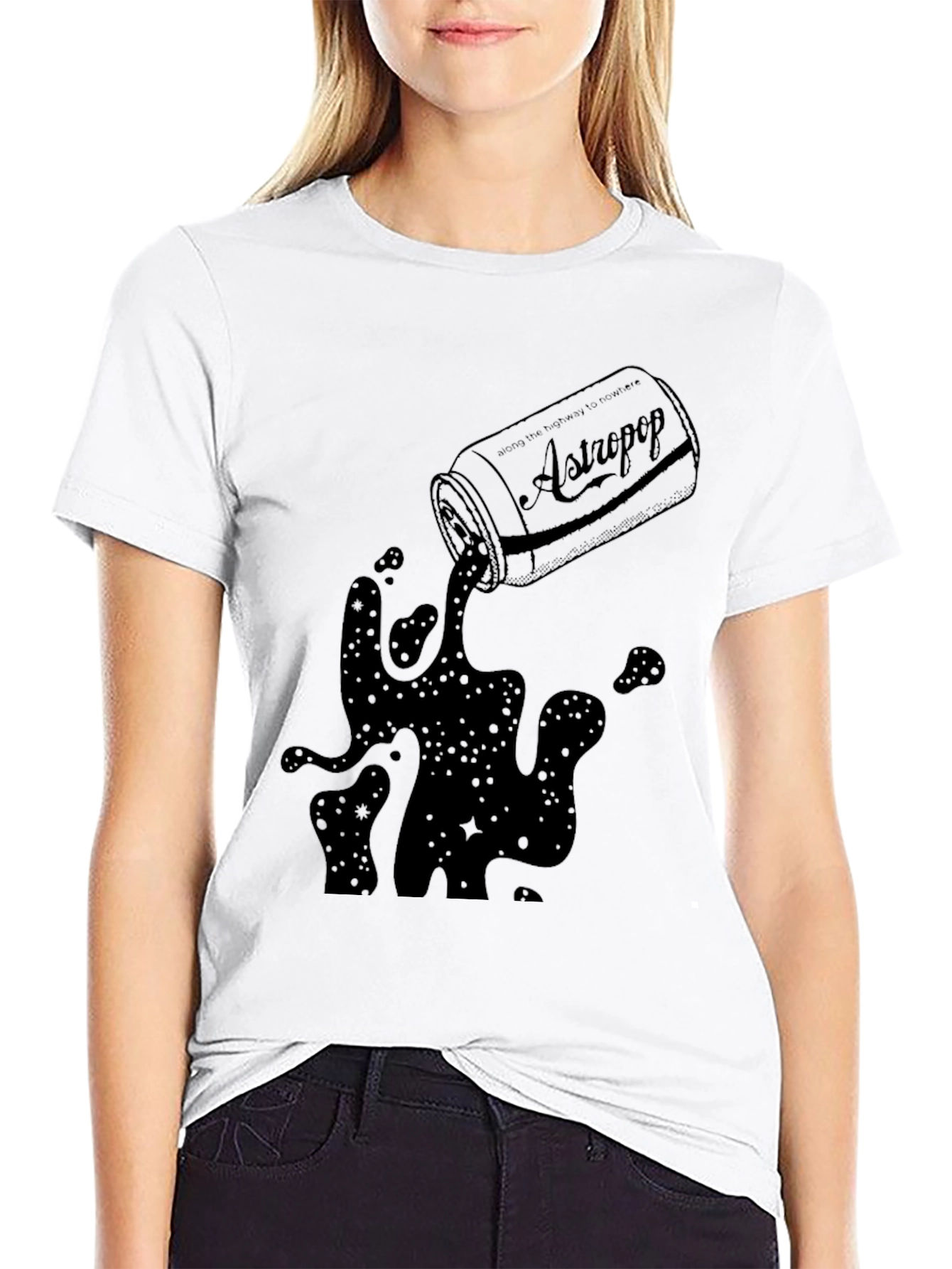 AstroPop Black T-Shirt - Cool Graphic Tee