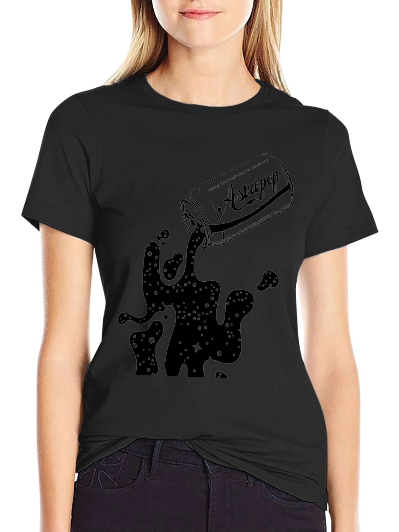 AstroPop Black T-Shirt - Cool Graphic Tee