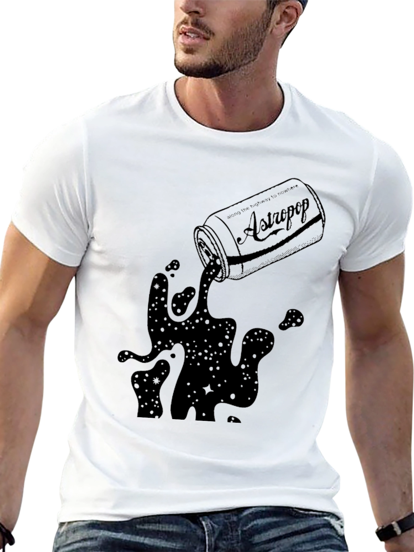 AstroPop Black T-Shirt - Cool Graphic Tee
