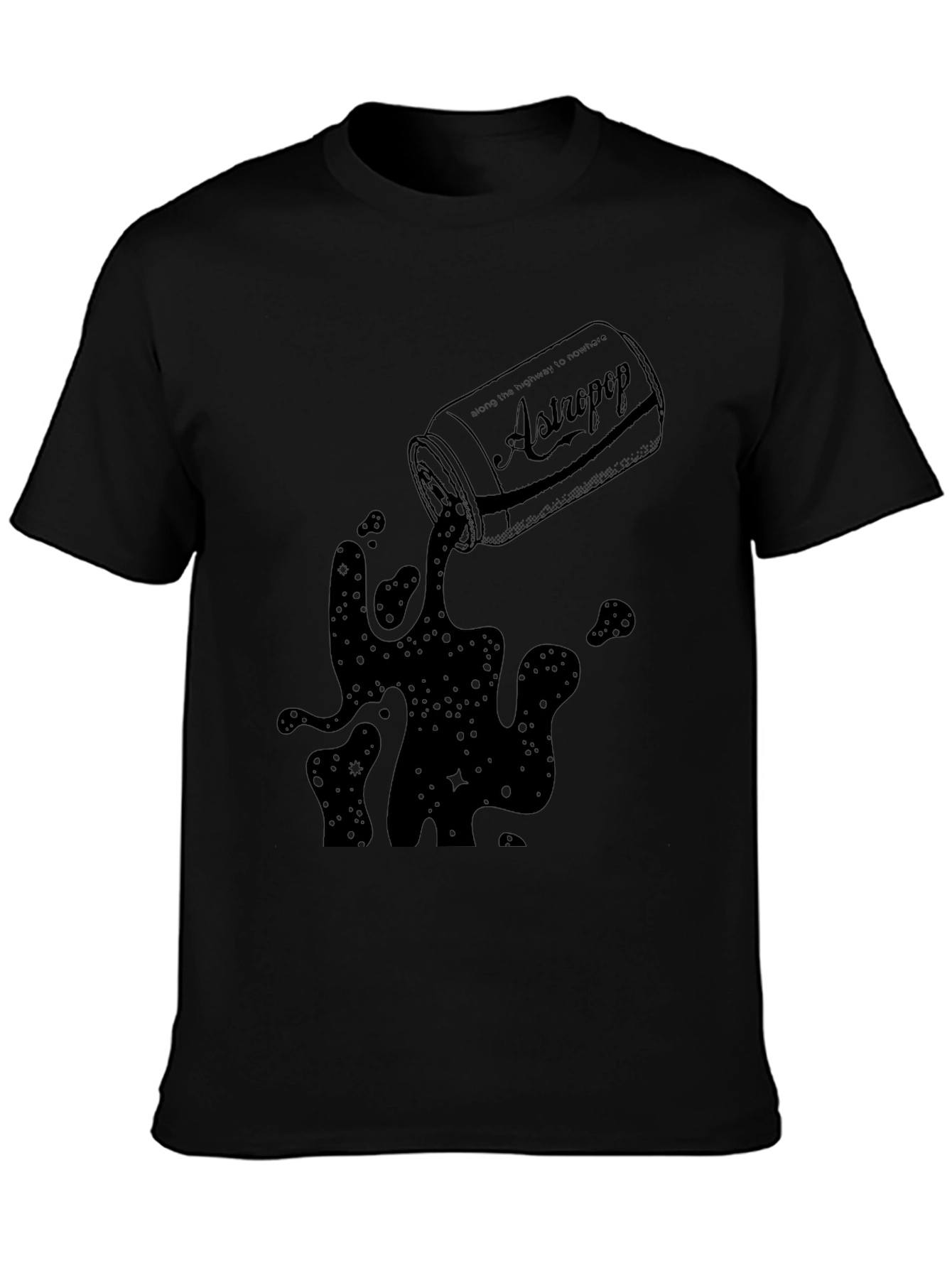 AstroPop Black T-Shirt - Cool Graphic Tee