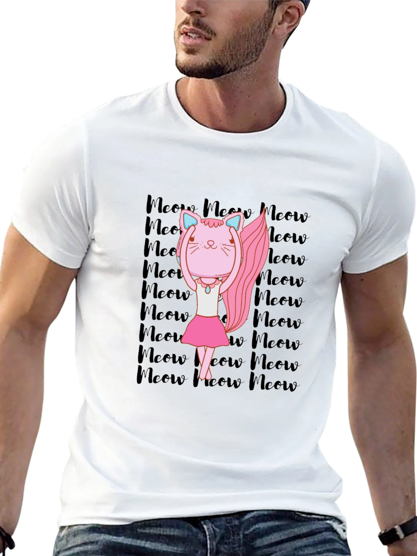 Ballerina Cat Meow Graphic T-Shirt
