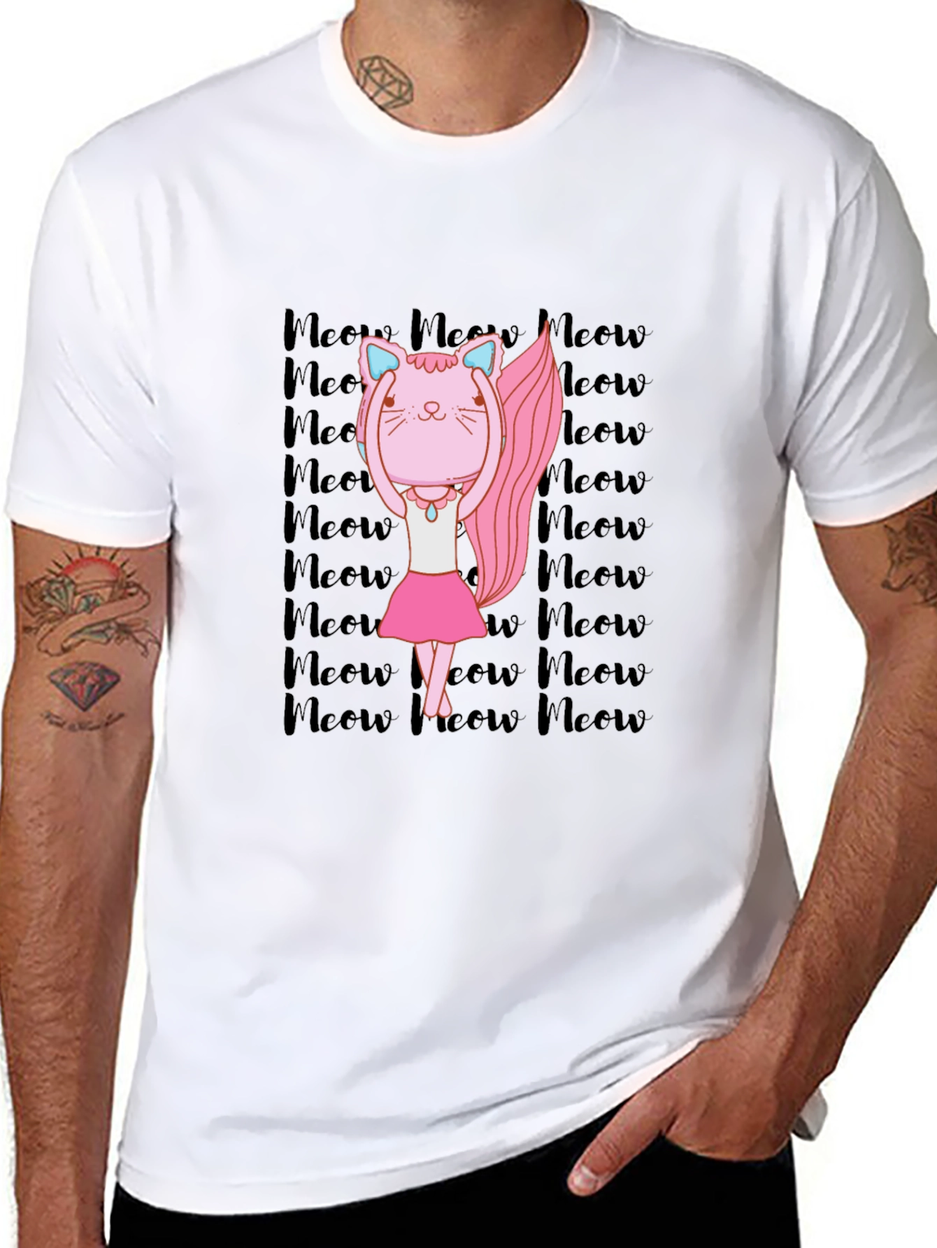 Ballerina Cat Meow Graphic T-Shirt