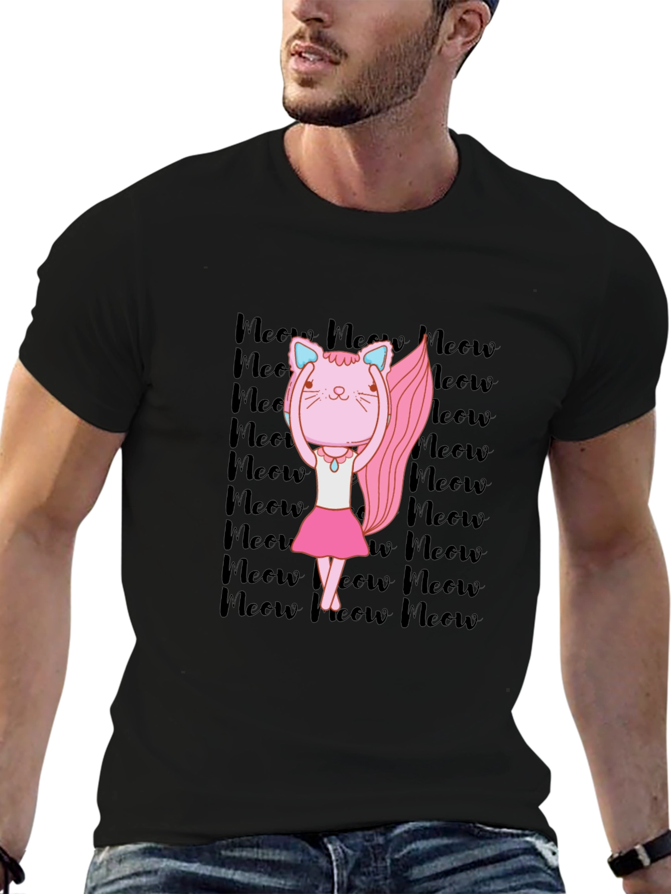 Ballerina Cat Meow Graphic T-Shirt