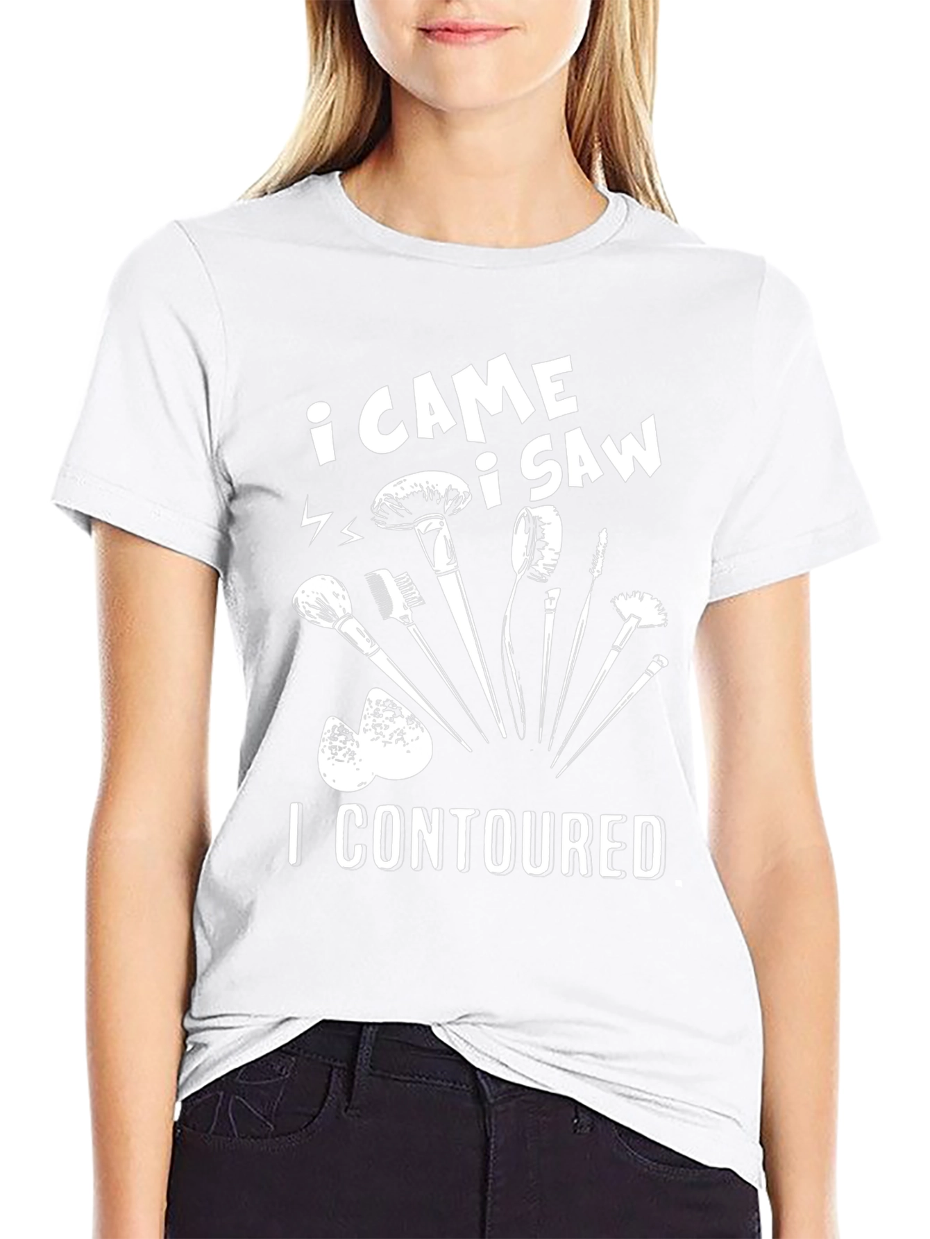 I Came I Saw I Contoured Graphic T-Shirt