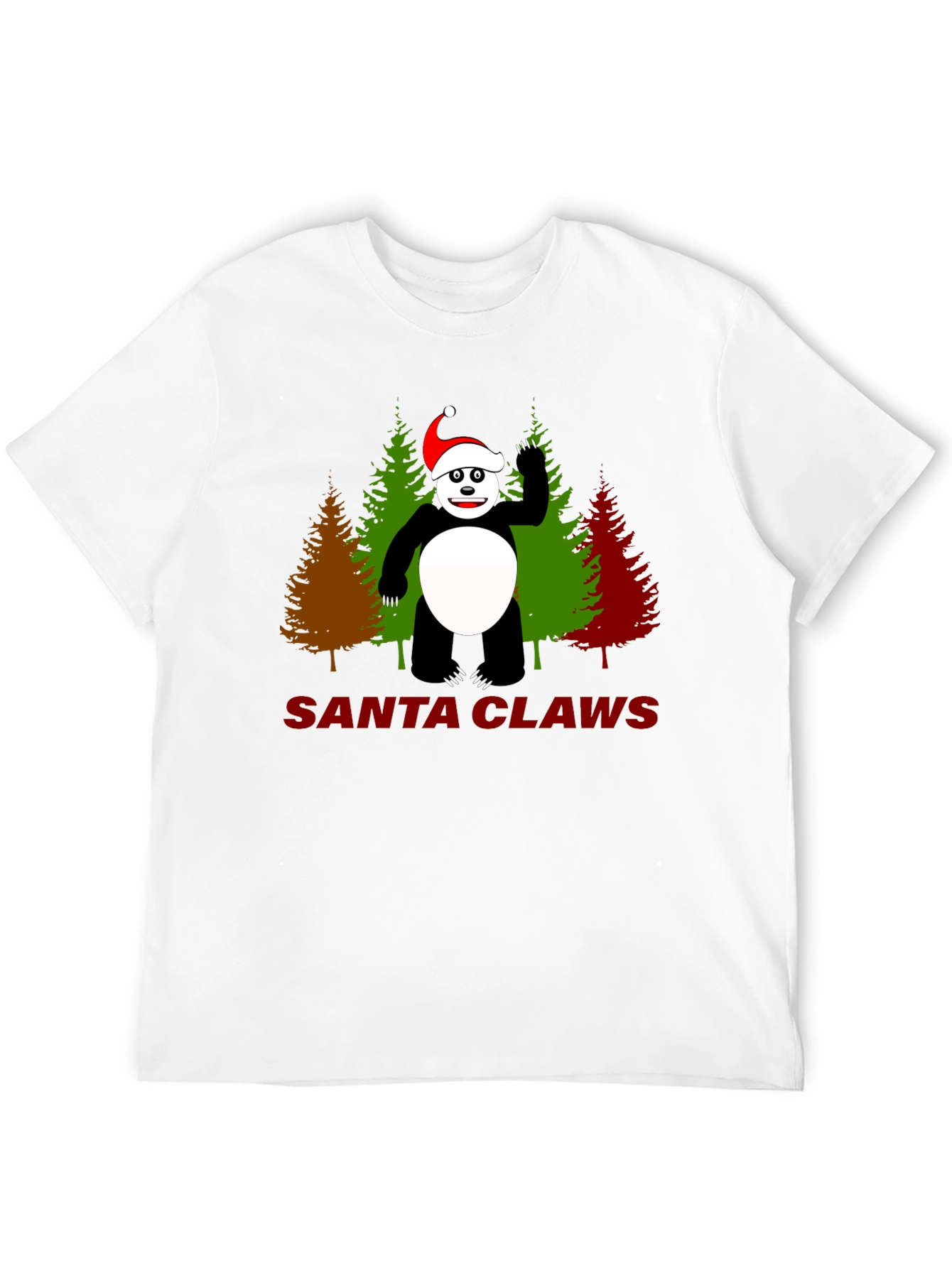 Santa Claws Panda Christmas T-Shirt