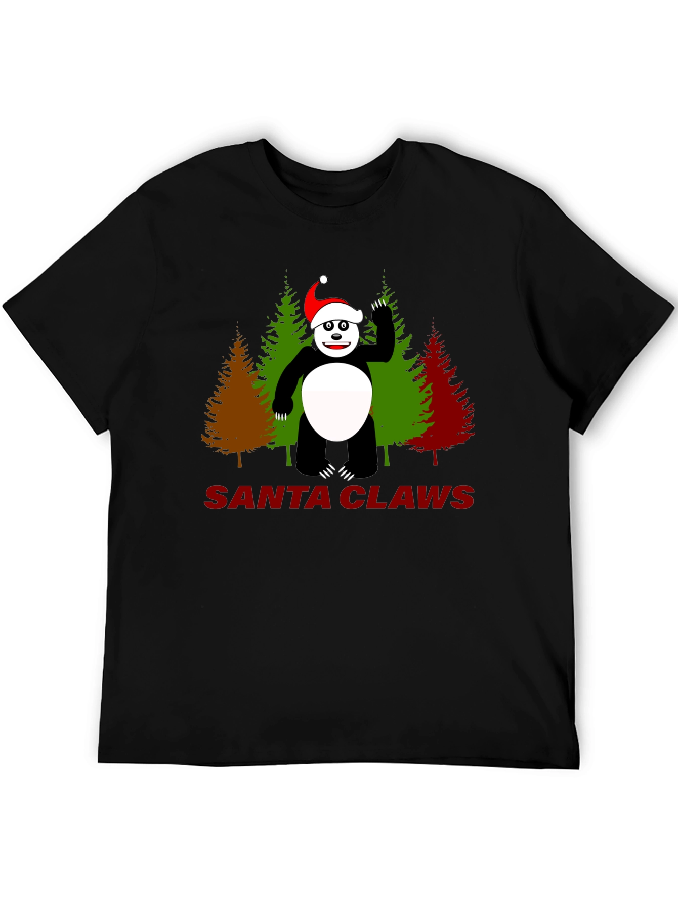 Santa Claws Panda Christmas T-Shirt