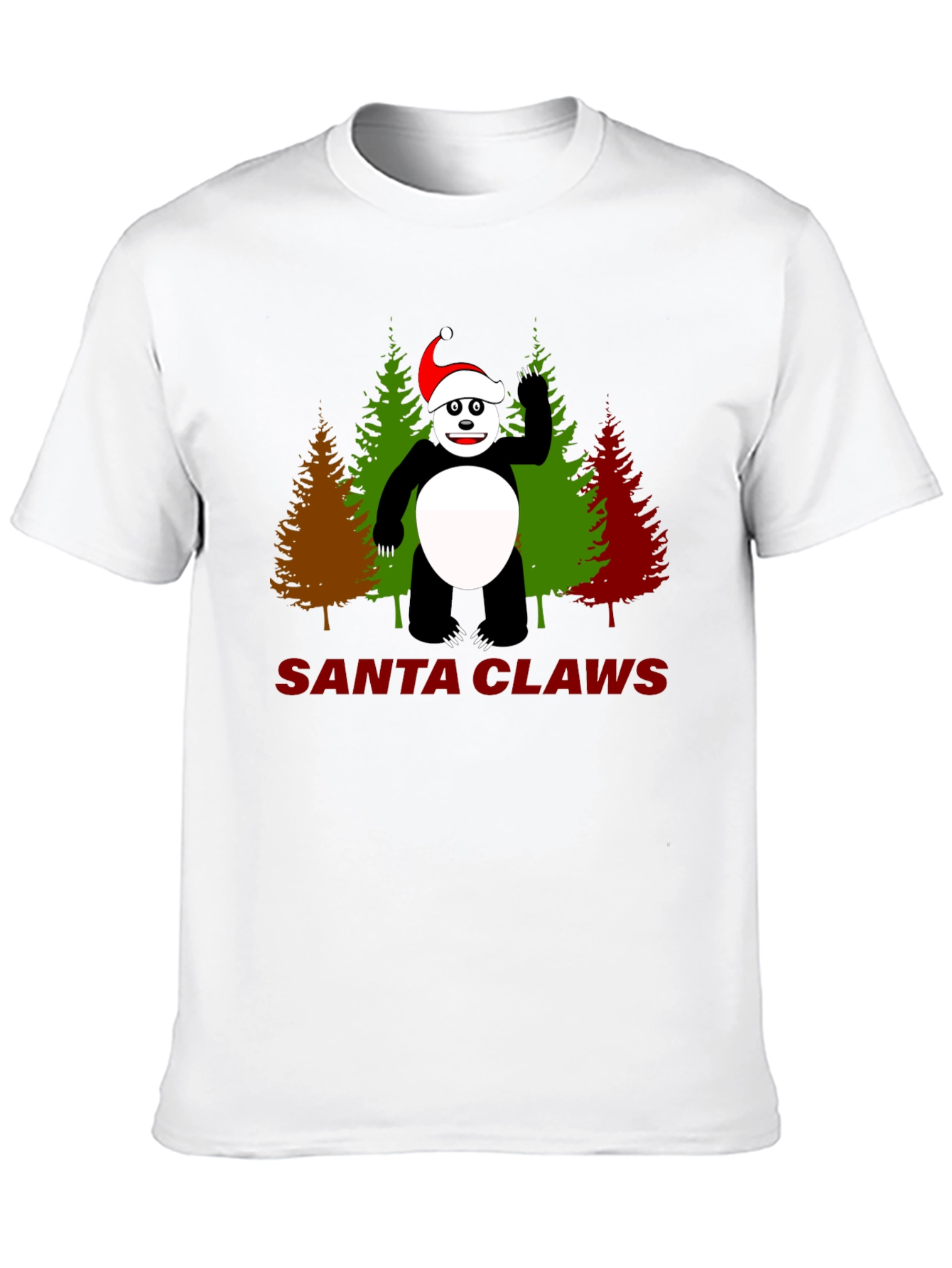 Santa Claws Panda Christmas T-Shirt