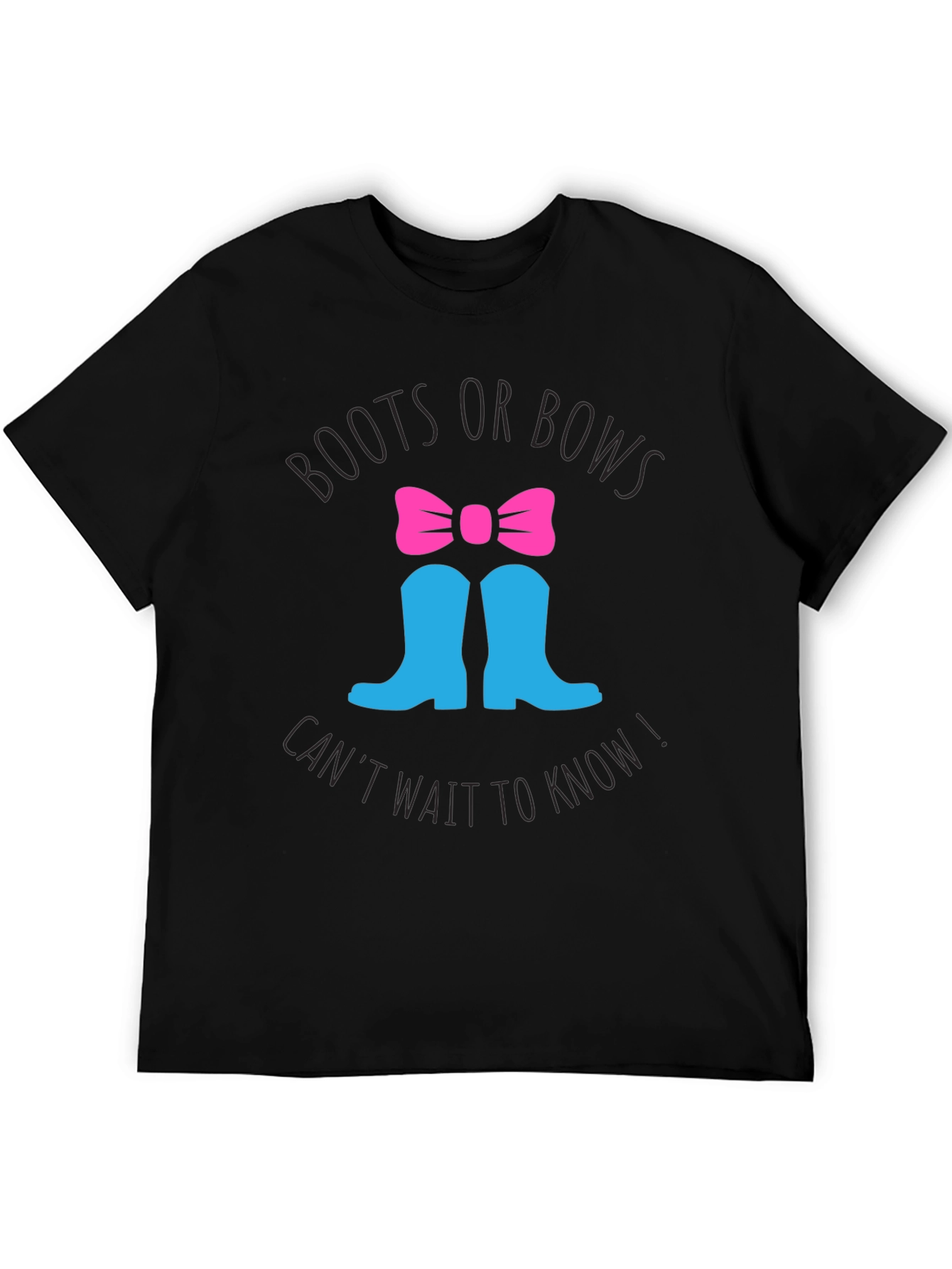 Boots or Bows Gender Reveal T-Shirt