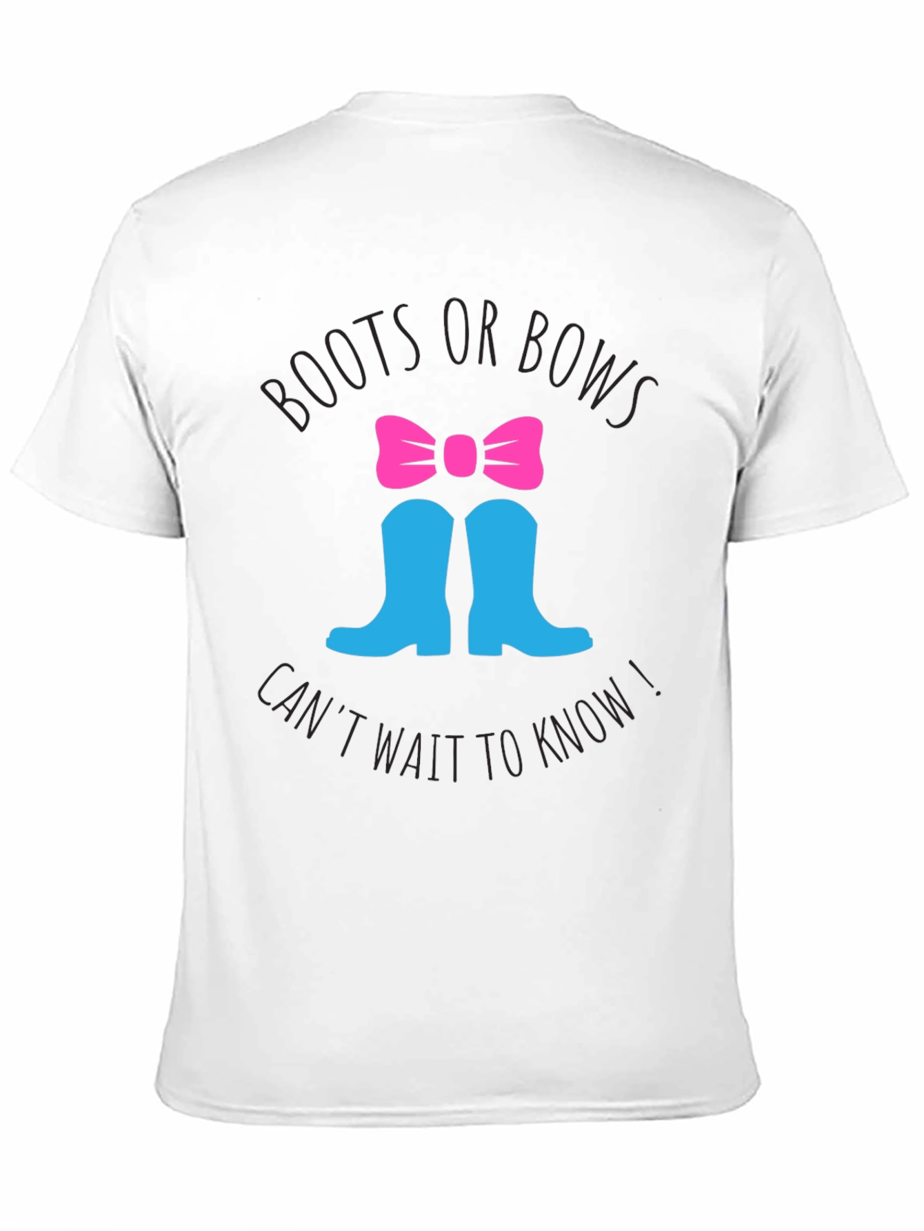 Boots or Bows Gender Reveal T-Shirt