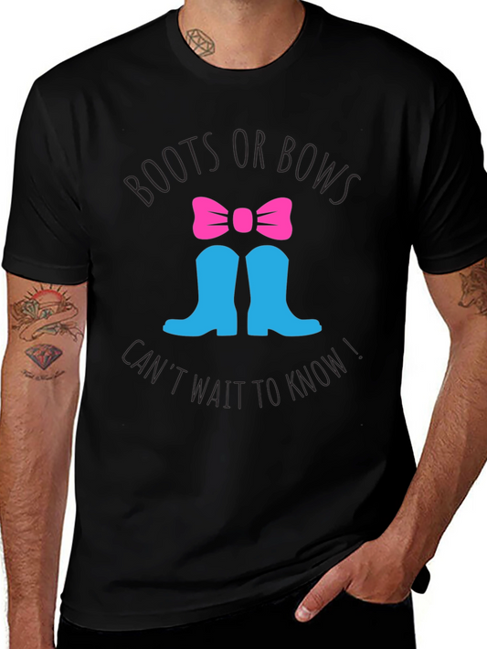 Boots or Bows Gender Reveal T-Shirt
