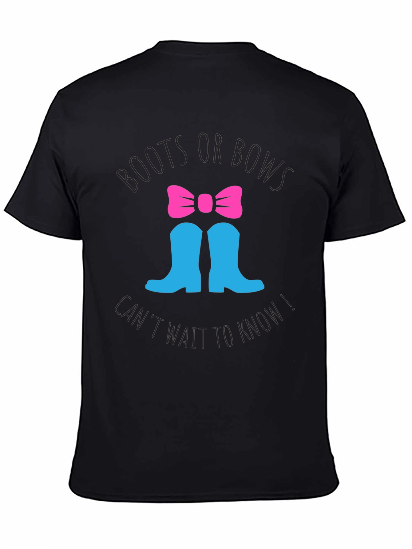 Boots or Bows Gender Reveal T-Shirt