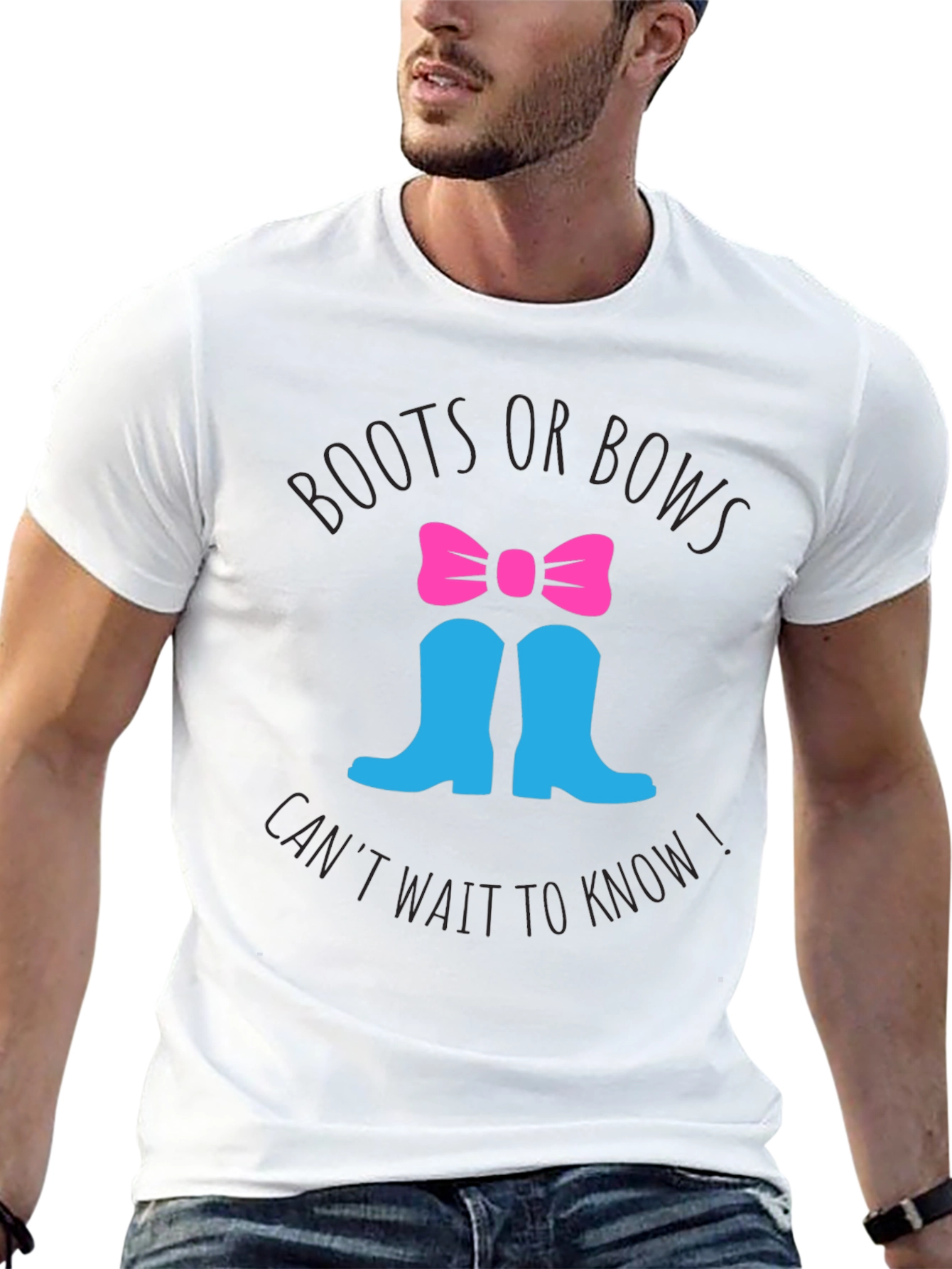 Boots or Bows Gender Reveal T-Shirt
