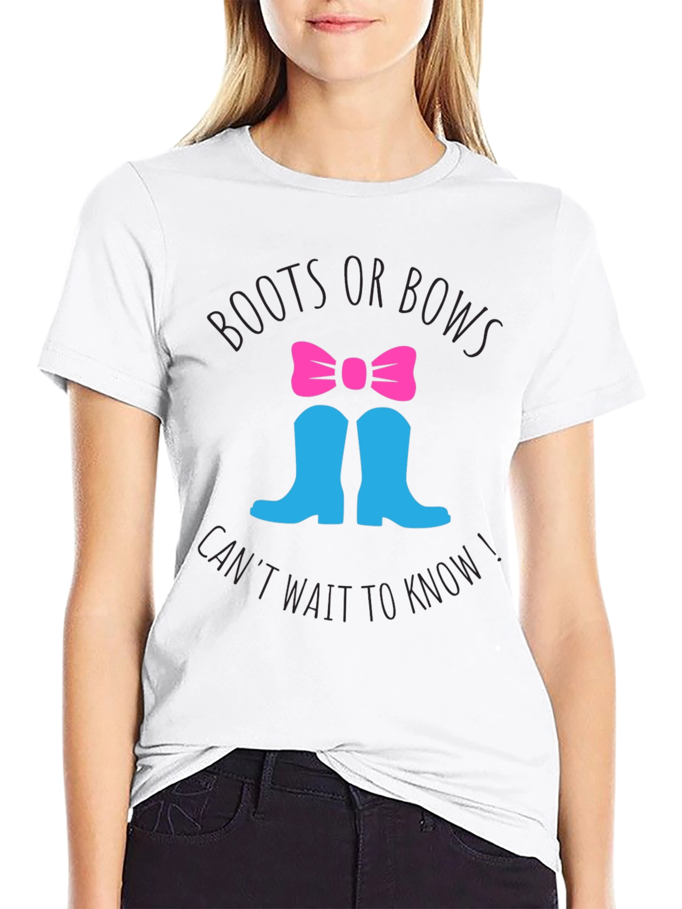 Boots or Bows Gender Reveal T-Shirt