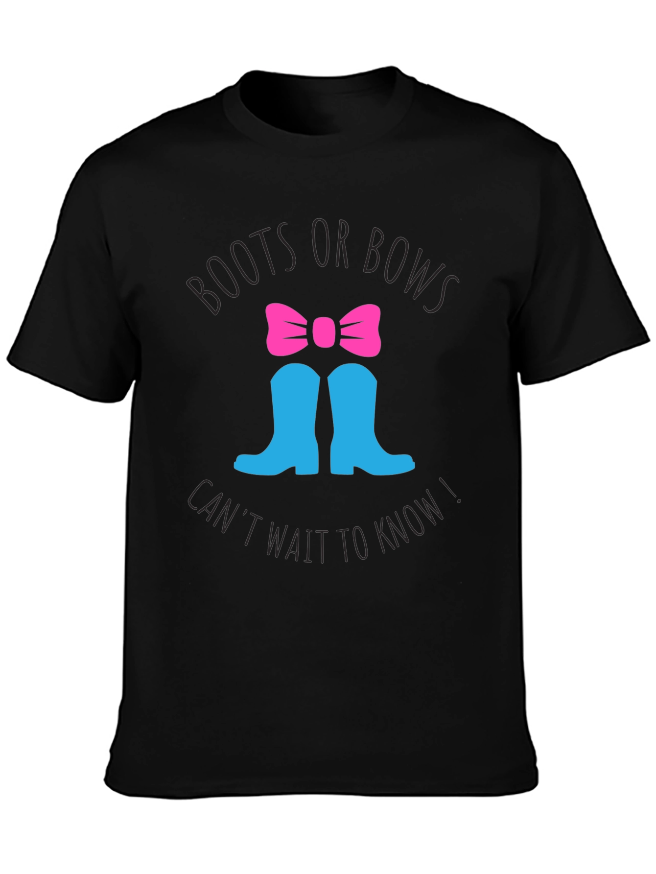 Boots or Bows Gender Reveal T-Shirt