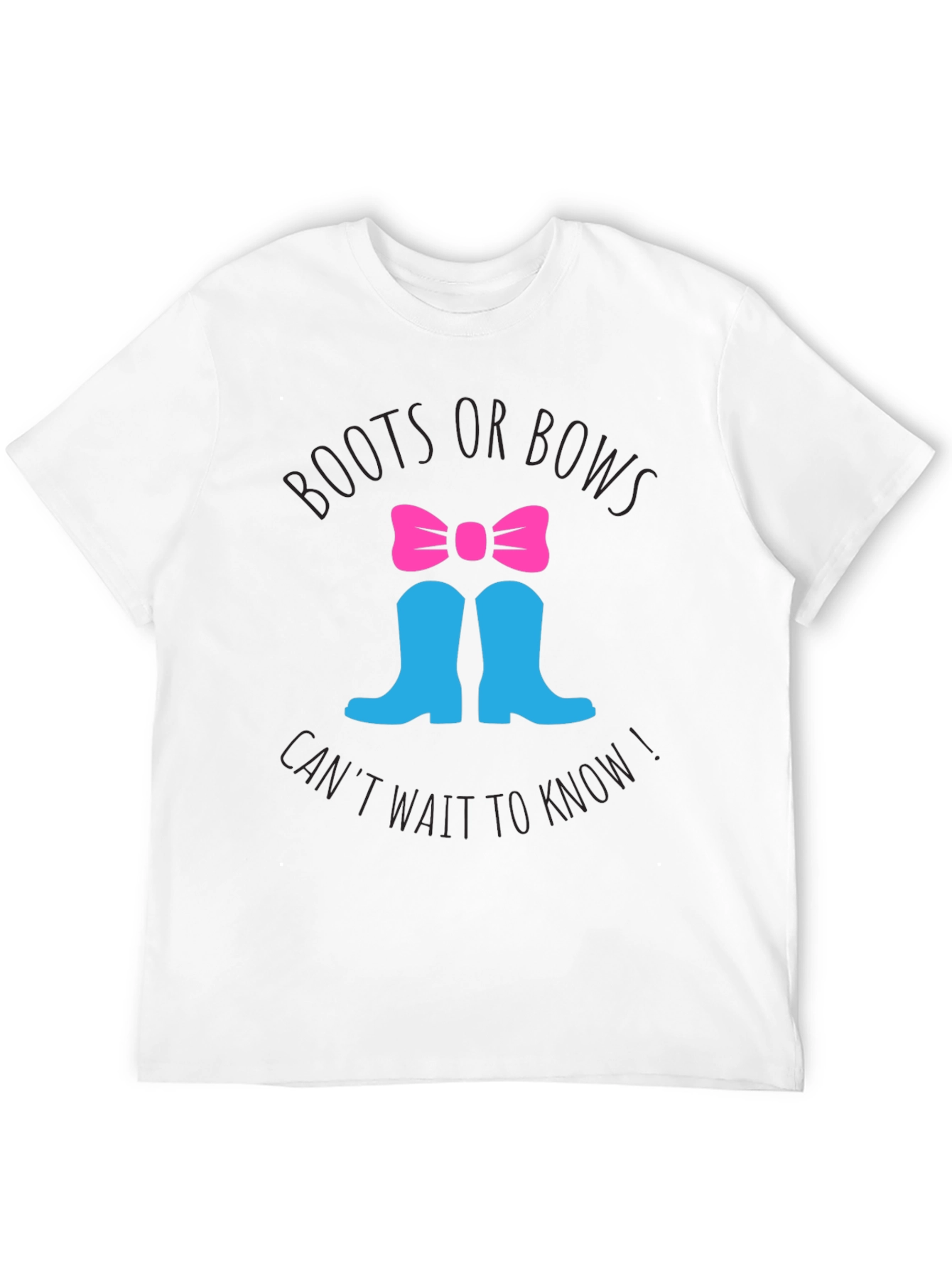 Boots or Bows Gender Reveal T-Shirt