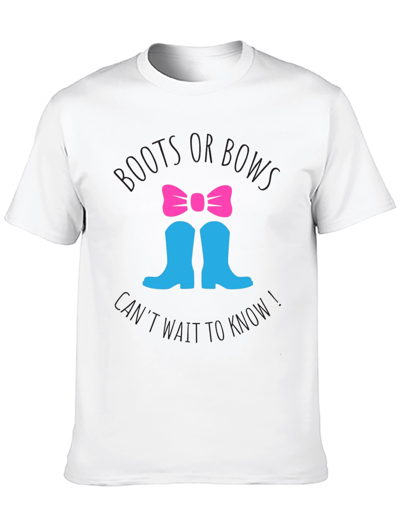 Boots or Bows Gender Reveal T-Shirt