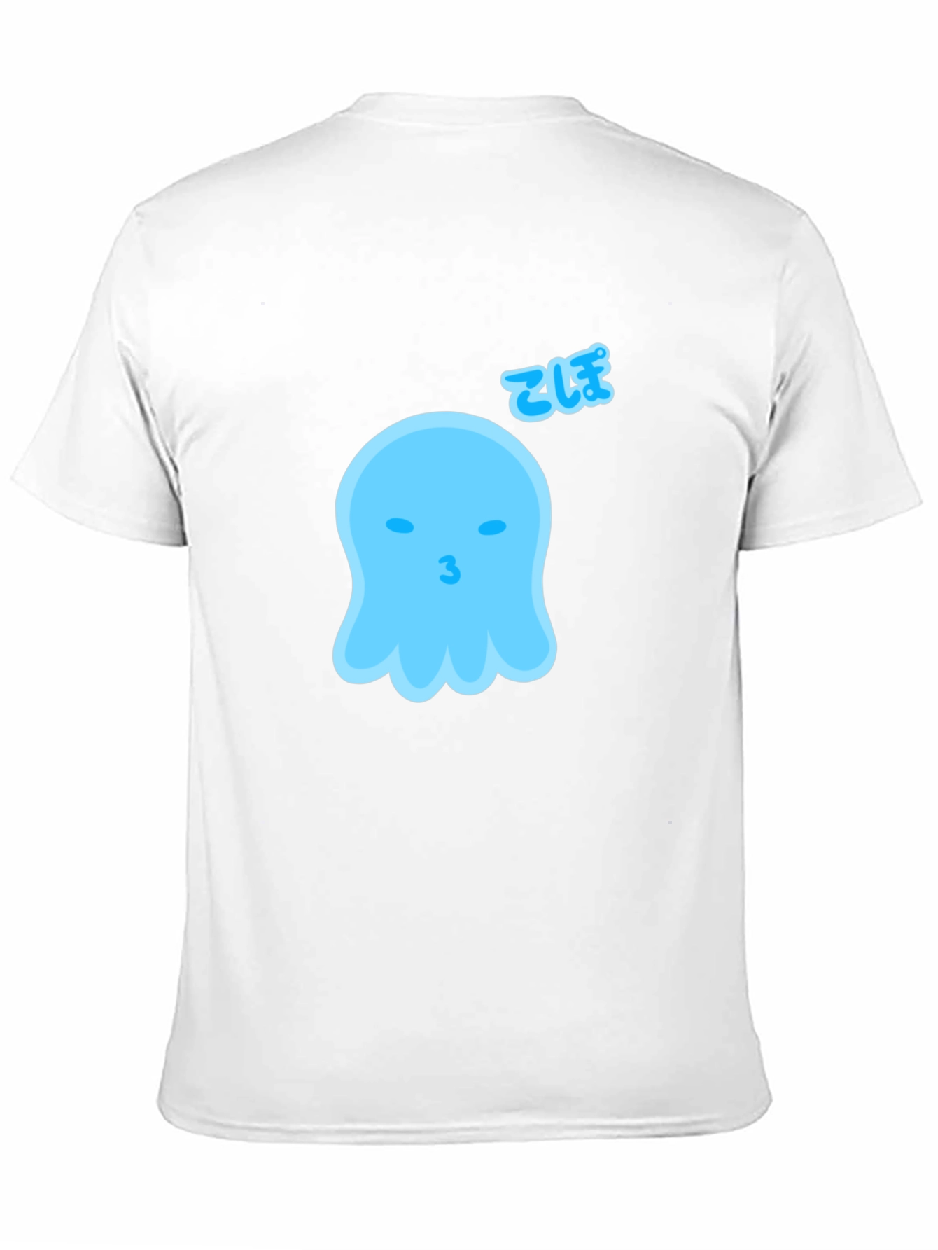 Cute Blue Ghost Graphic Tee - Soft Cotton Blend