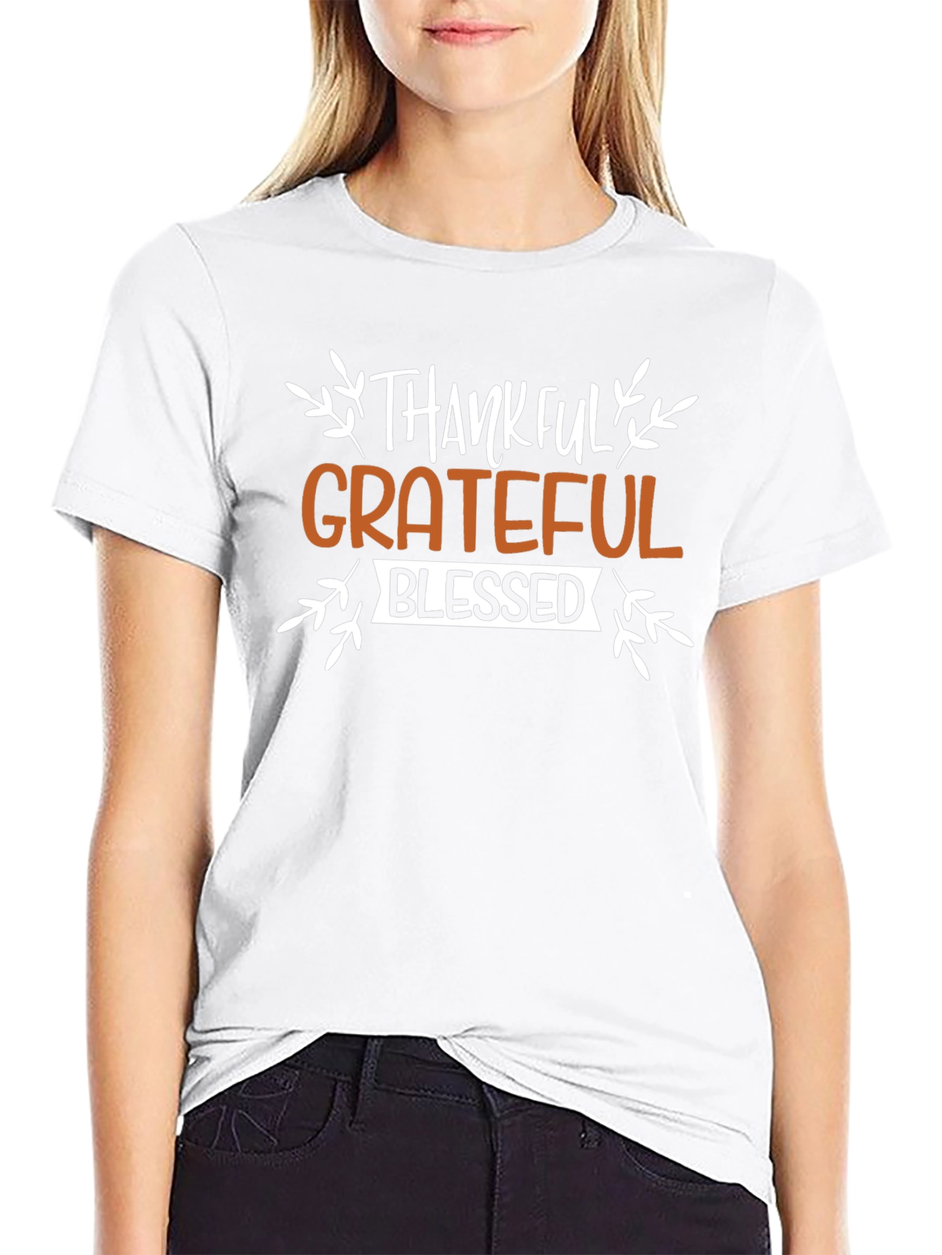 Thankful Grateful Blessed Thanksgiving T-Shirt
