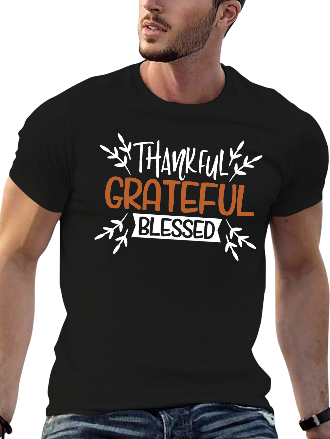 Thankful Grateful Blessed Thanksgiving T-Shirt