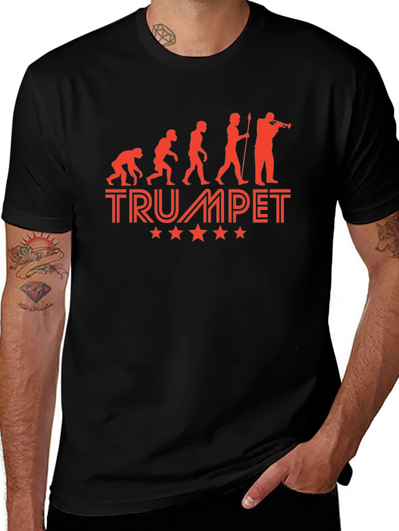 Trumpet Evolution Black T-Shirt