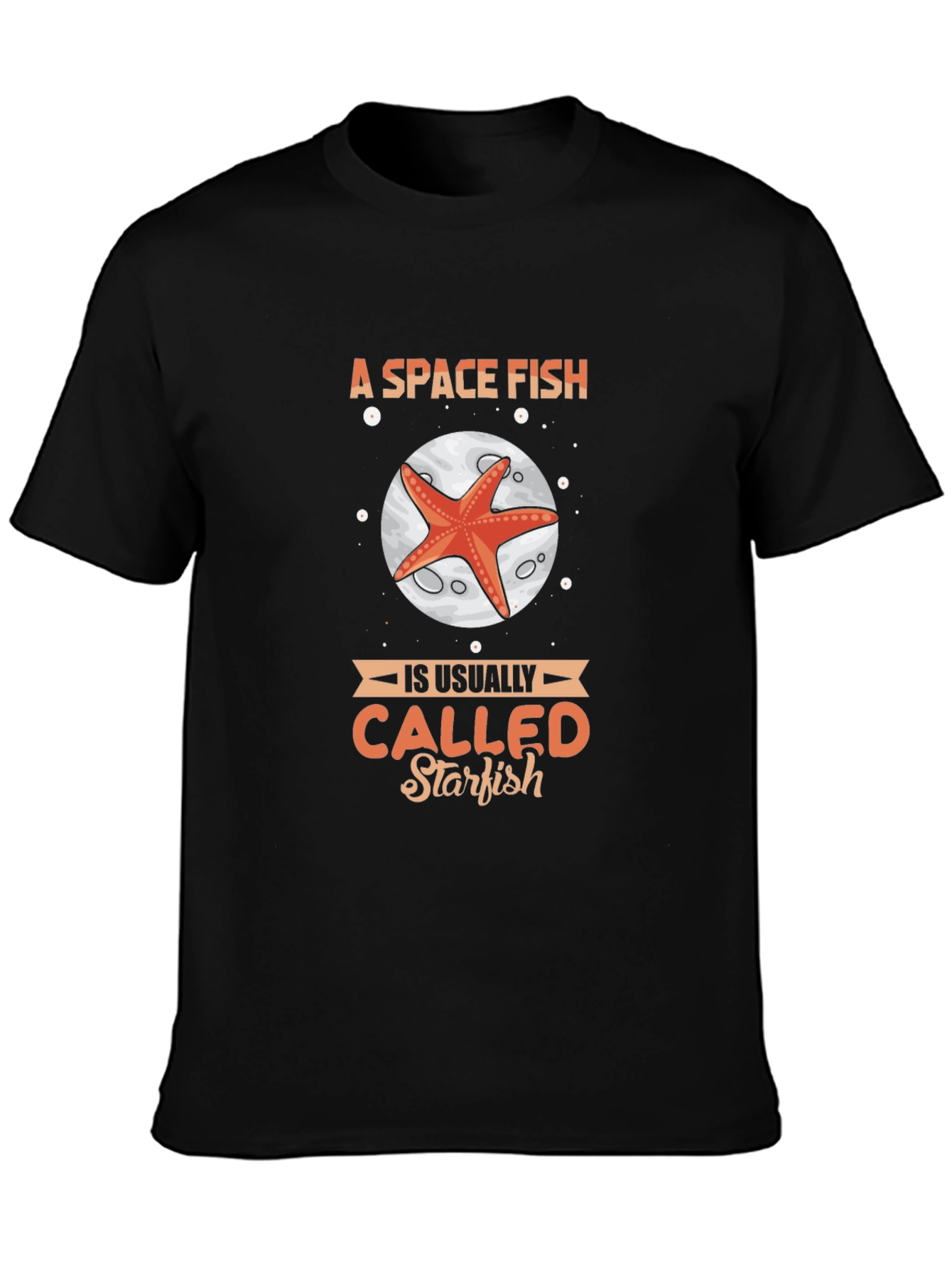 Space Fish Starfish Graphic T-Shirt