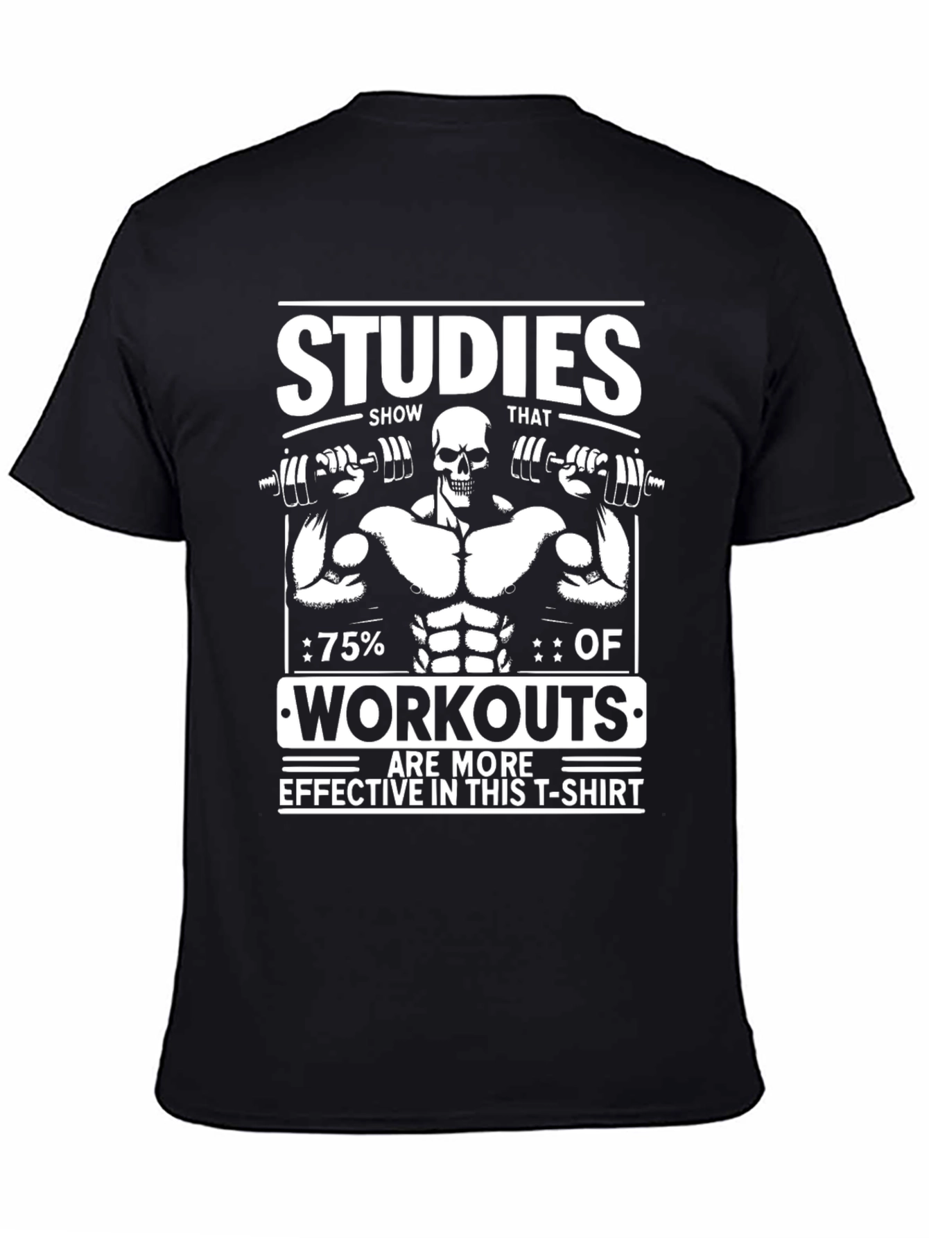 Workout Studies Skeleton Graphic T-Shirt