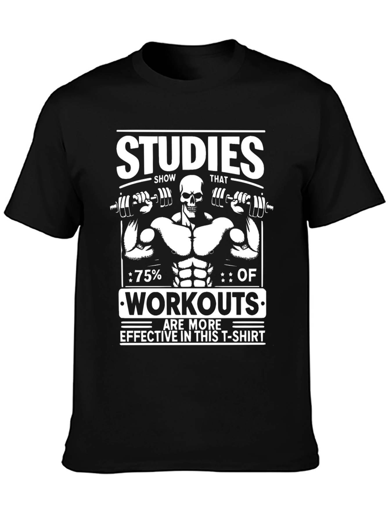 Workout Studies Skeleton Graphic T-Shirt
