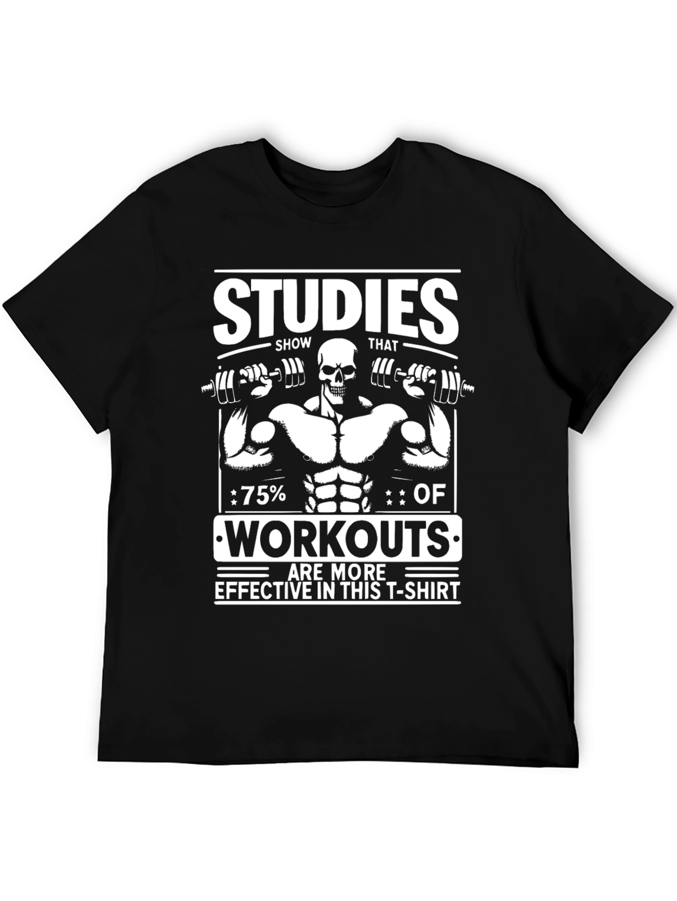 Workout Studies Skeleton Graphic T-Shirt