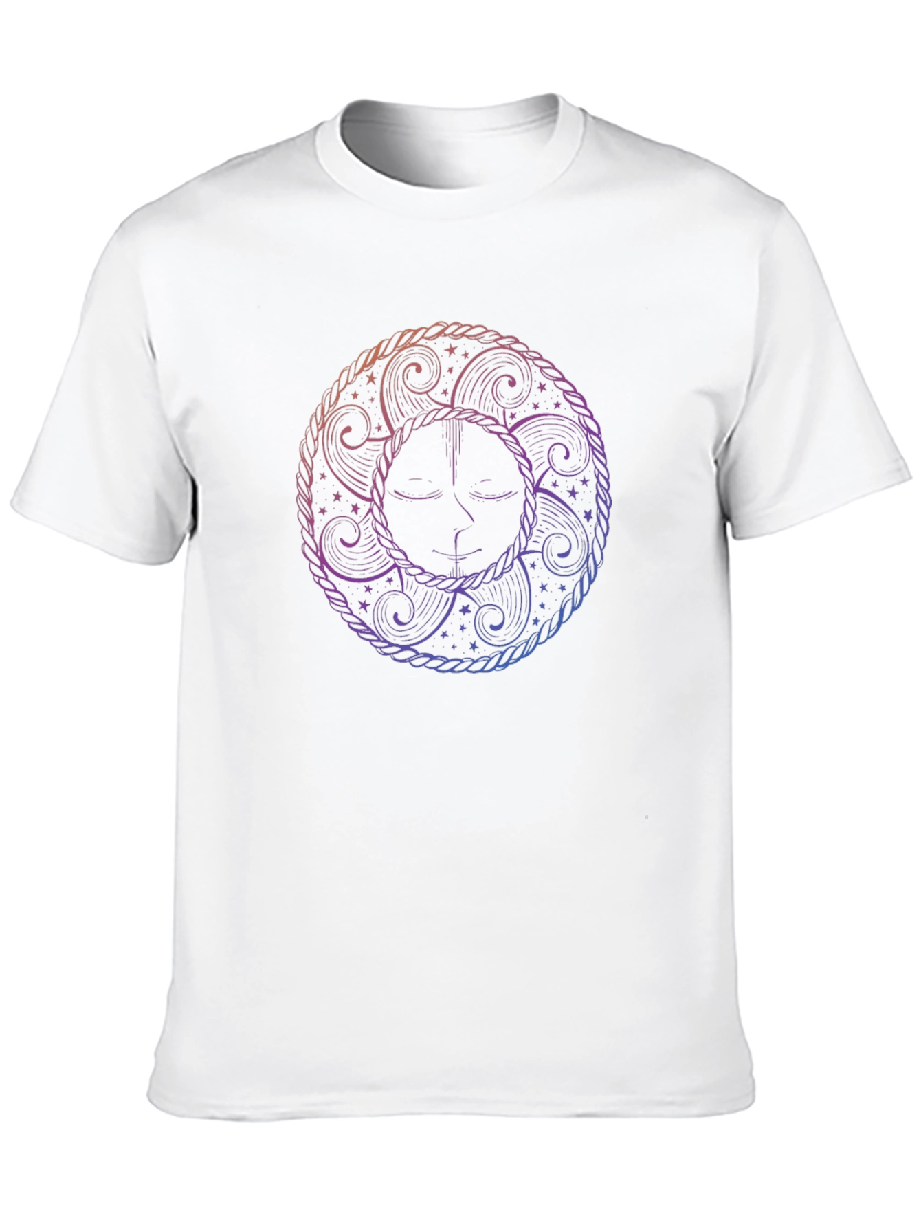 Celestial Sun Graphic Tee - Artistic Black T-Shirt