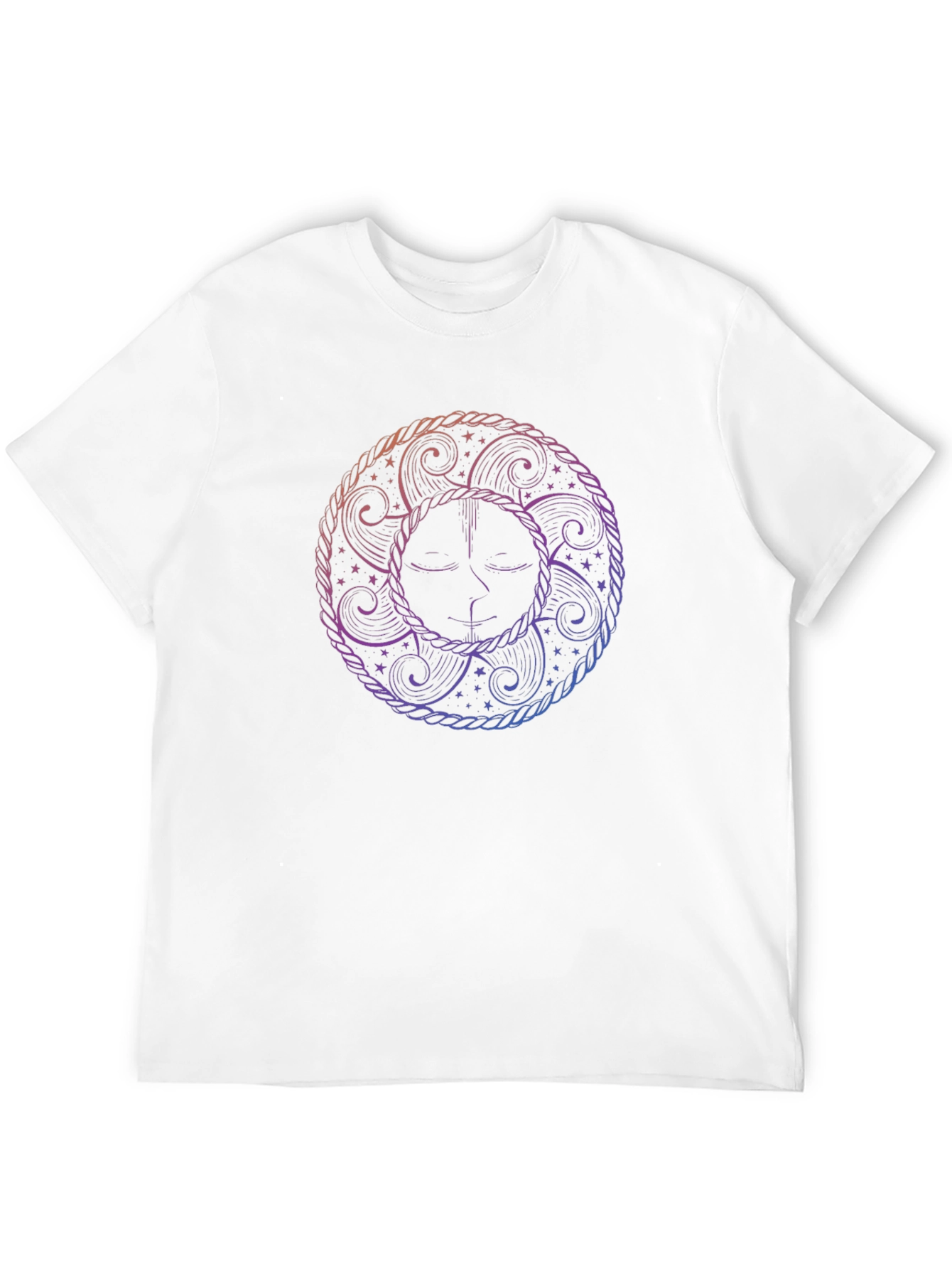 Celestial Sun Graphic Tee - Artistic Black T-Shirt