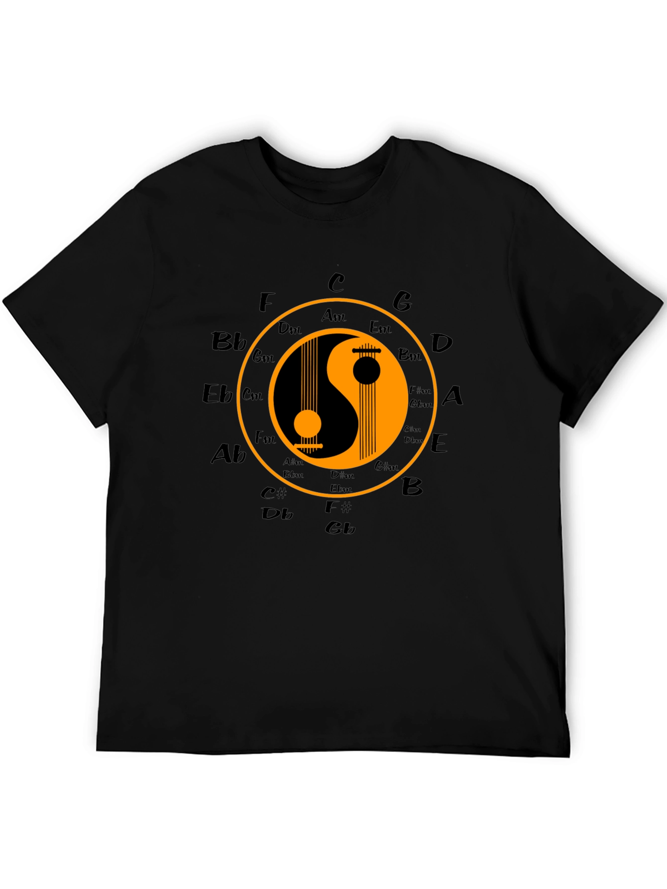 Yin Yang Music T-Shirt - Harmony & Balance