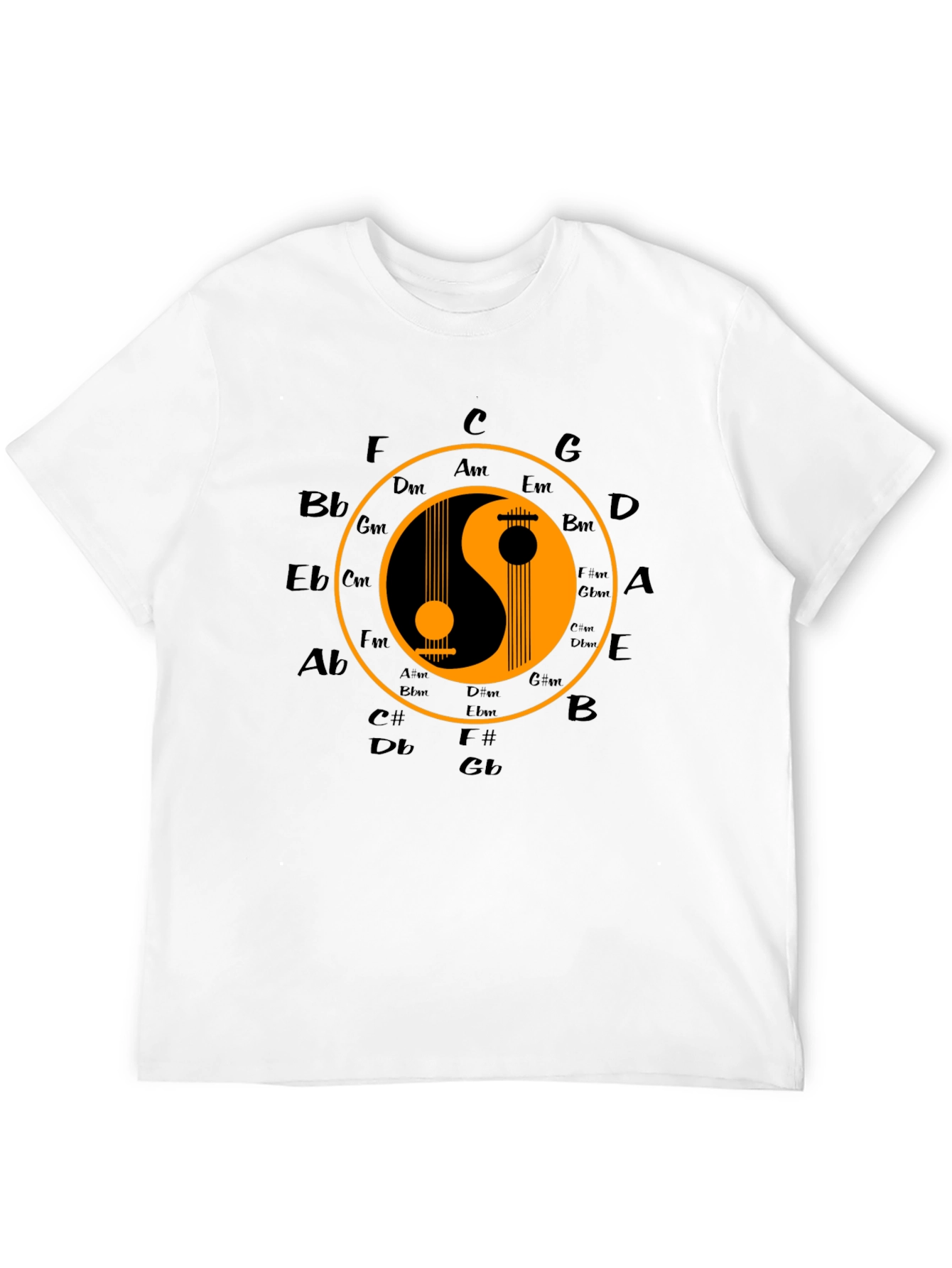 Yin Yang Music T-Shirt - Harmony & Balance