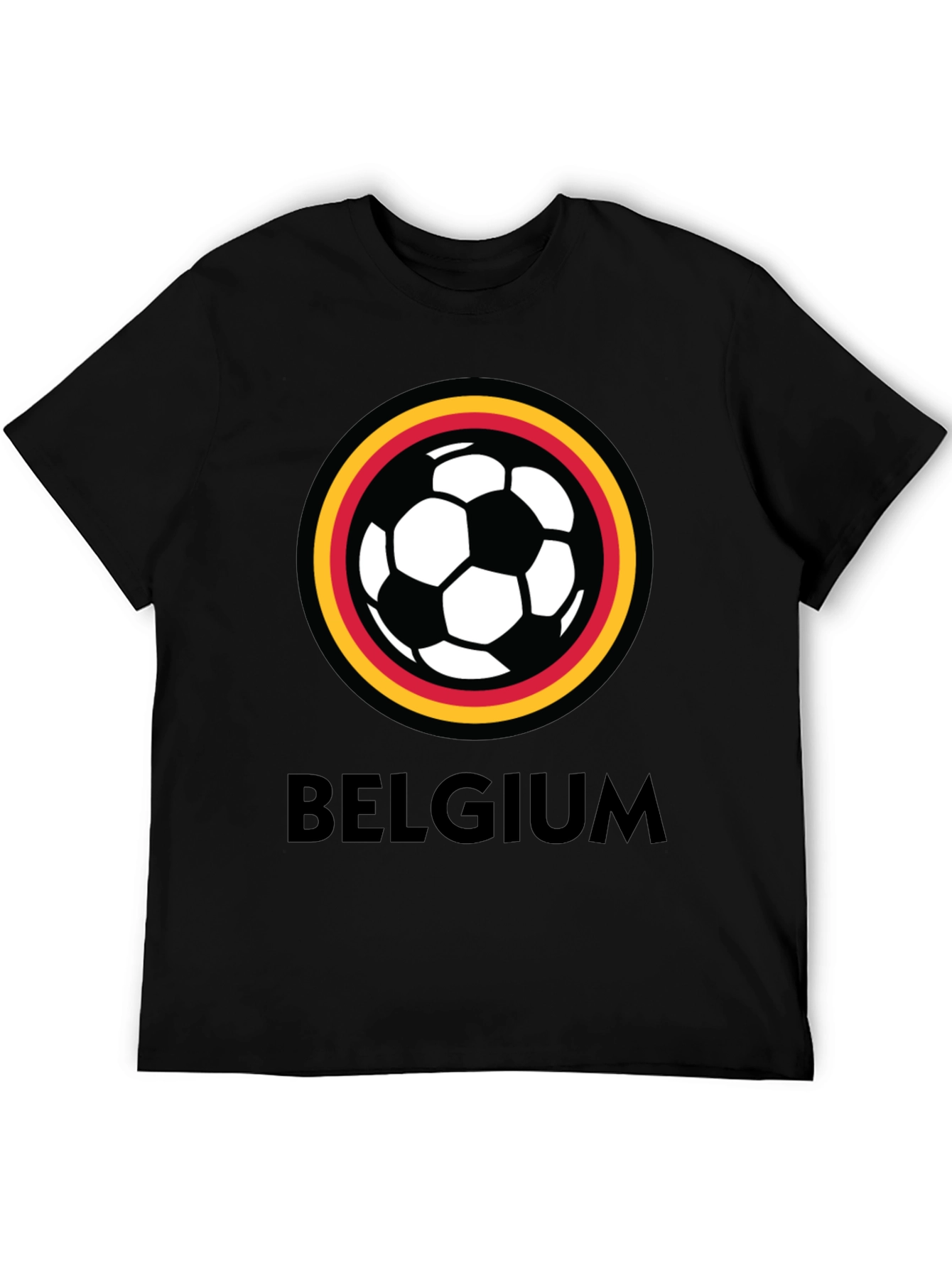 Belgium Soccer Fan T-Shirt - Black Graphic Tee