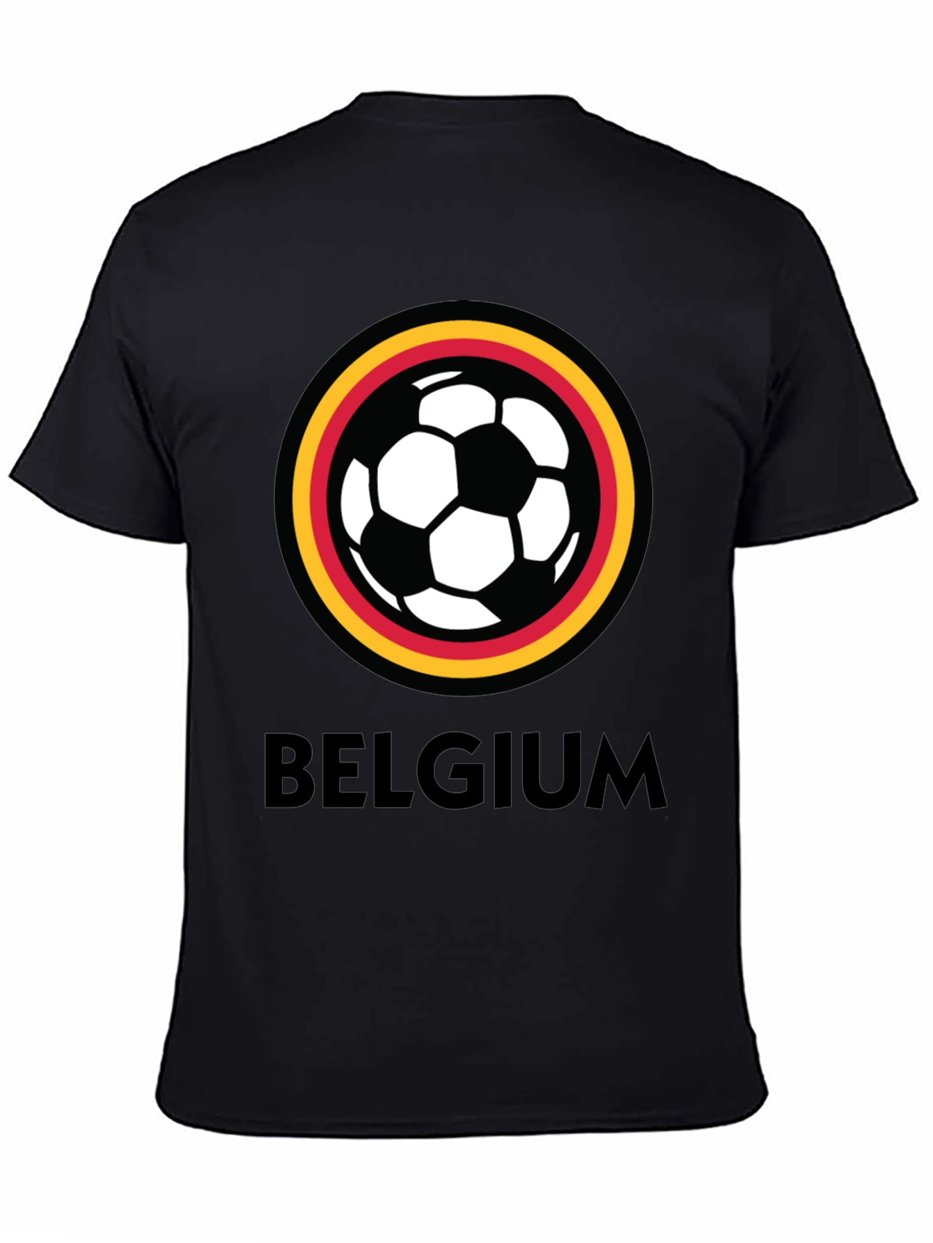 Belgium Soccer Fan T-Shirt - Black Graphic Tee