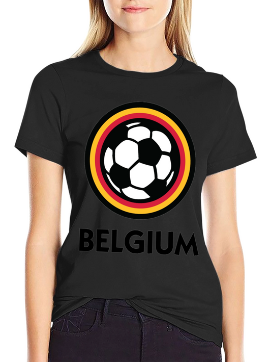 Belgium Soccer Fan T-Shirt - Black Graphic Tee