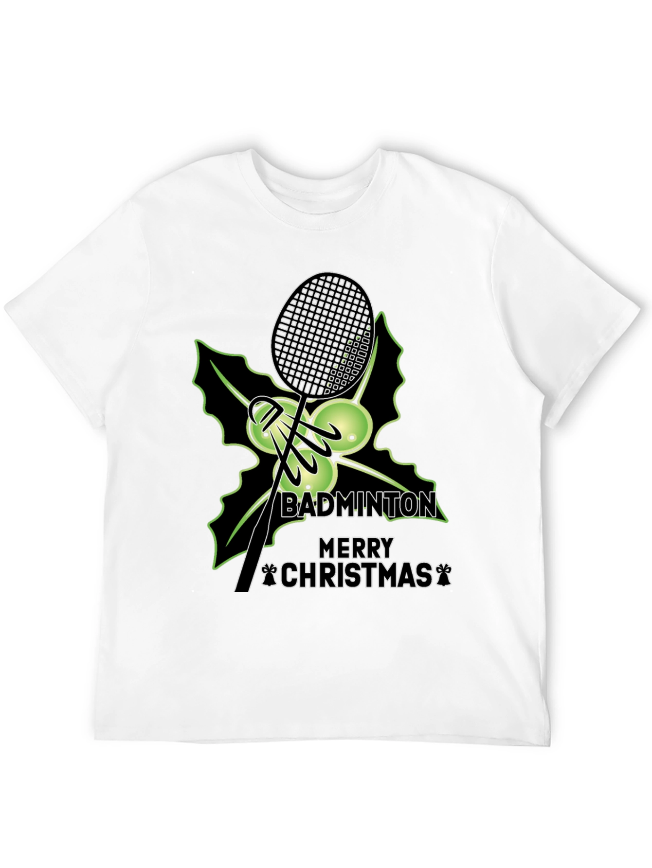 Badminton Merry Christmas Graphic Tee